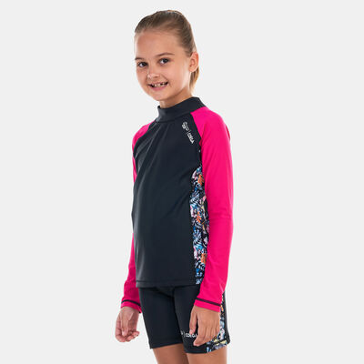 COEGA Kids' Allover Print Sides Rashguard  Black