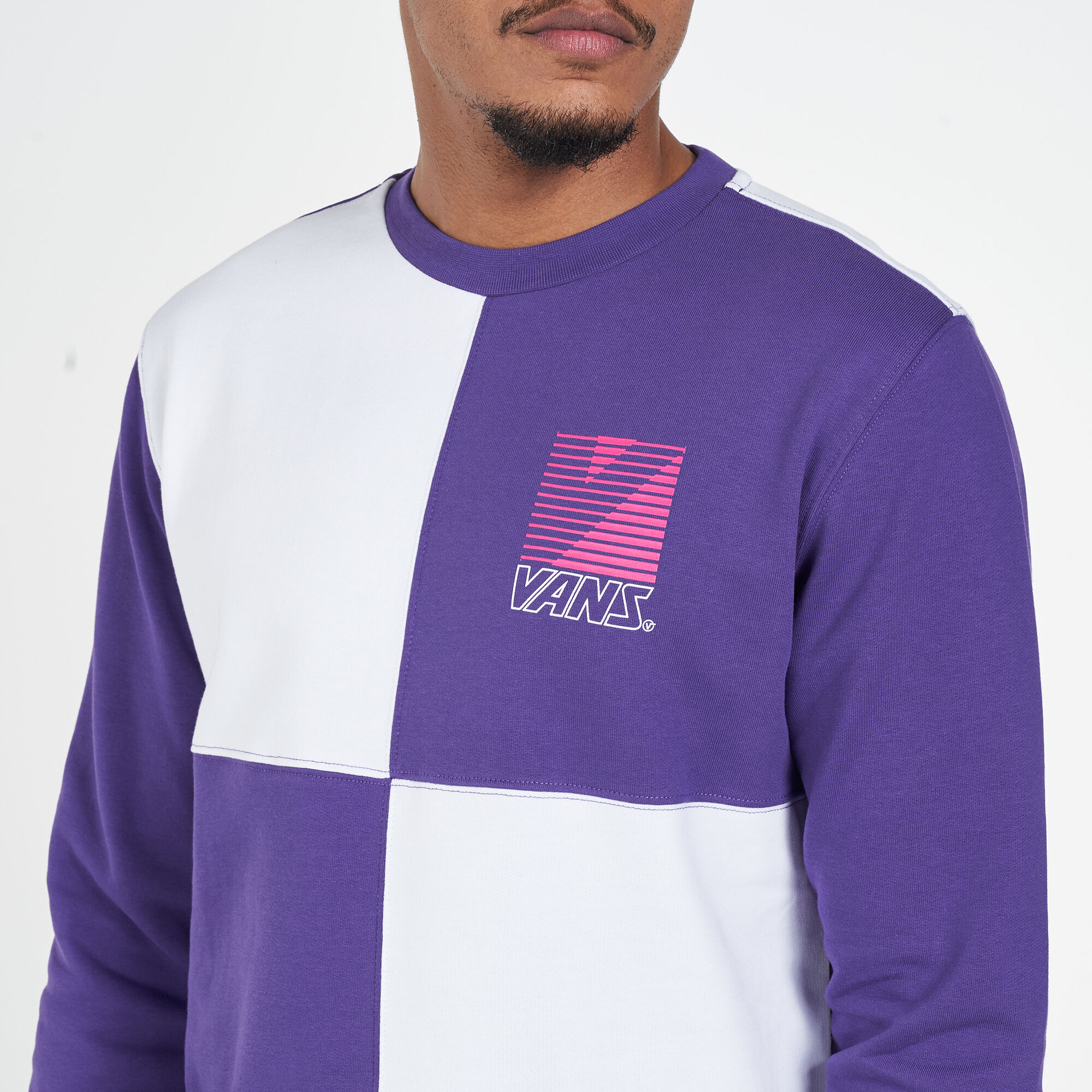 Purple vans hot sale sweatshirt