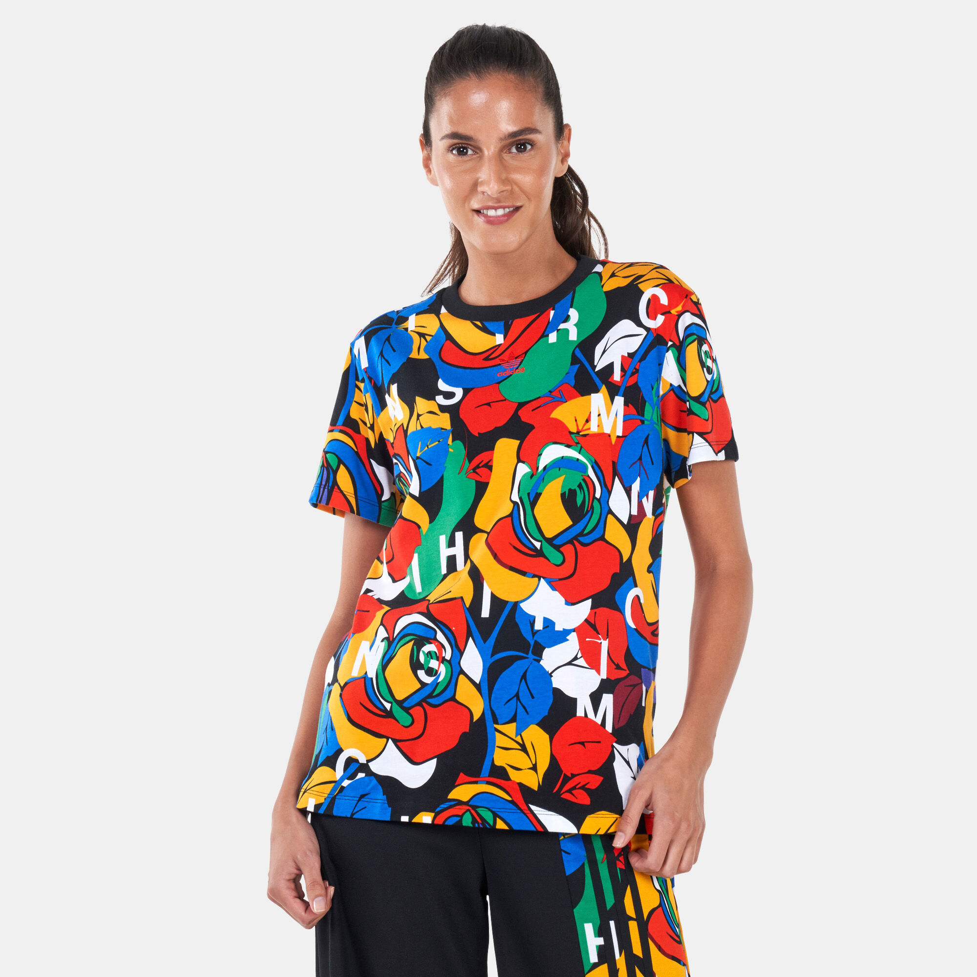 Women s All Over Print Loose T Shirt Multi adidas Originals in Kuwait SSS