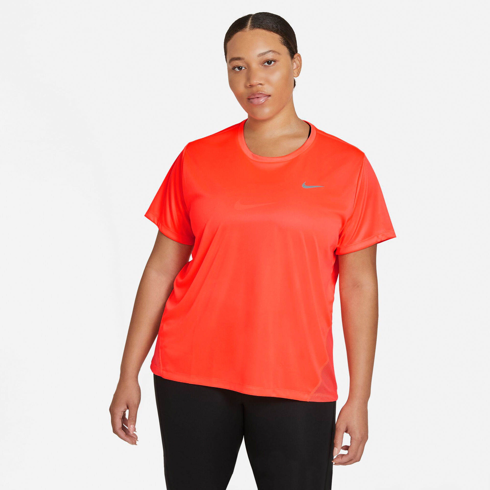 Women s Miler Running T Shirt Plus Size Orange Nike in Kuwait SSS