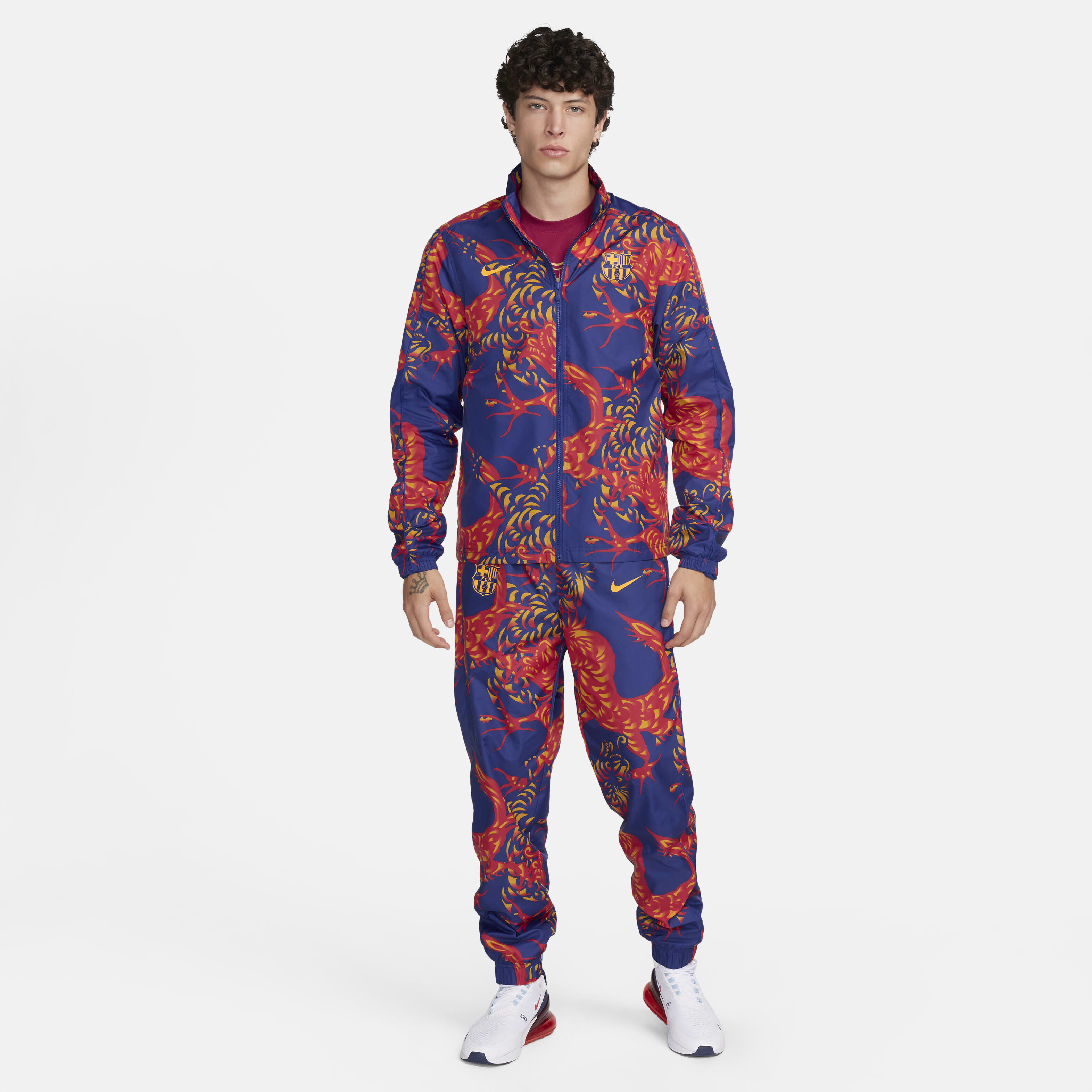 Nike fc barcelona tracksuit sales