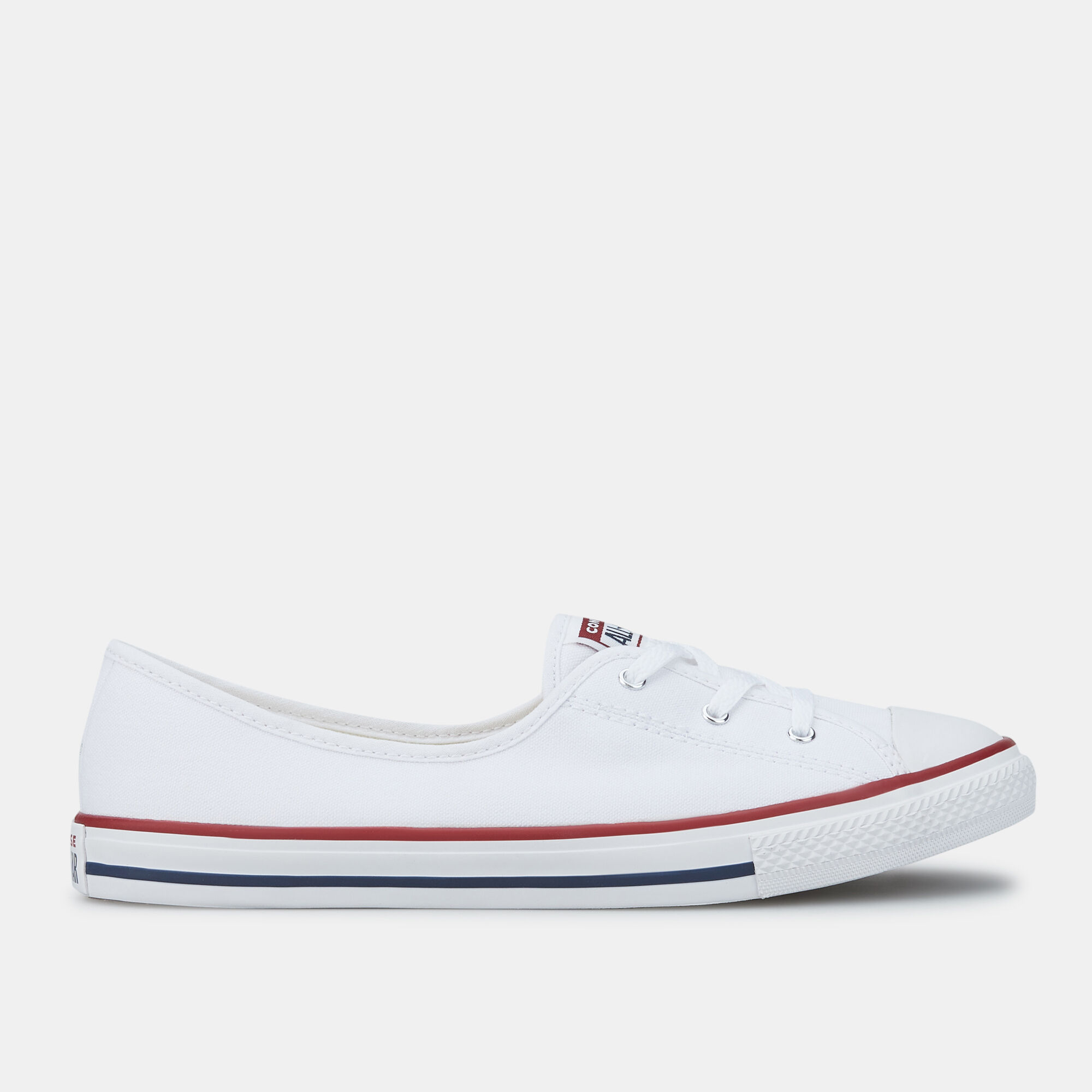 Converse ballet lace red top