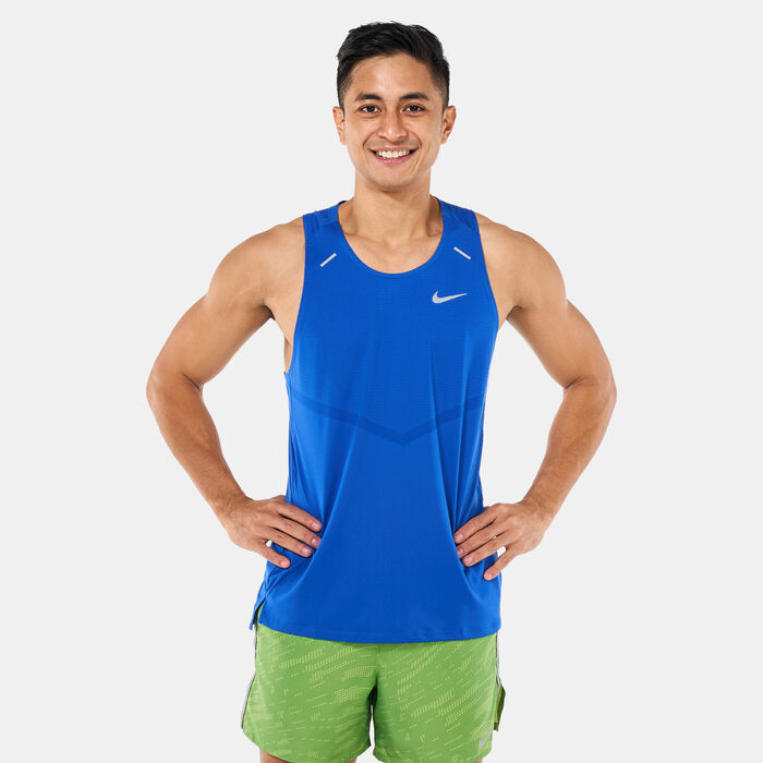Nike Men's Rise 365 Dri-FIT Running Tank Top Blue image number 0