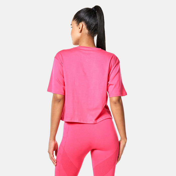 PUMA Women's Essential+ Logo Lab T-Shirt Pink image number 1