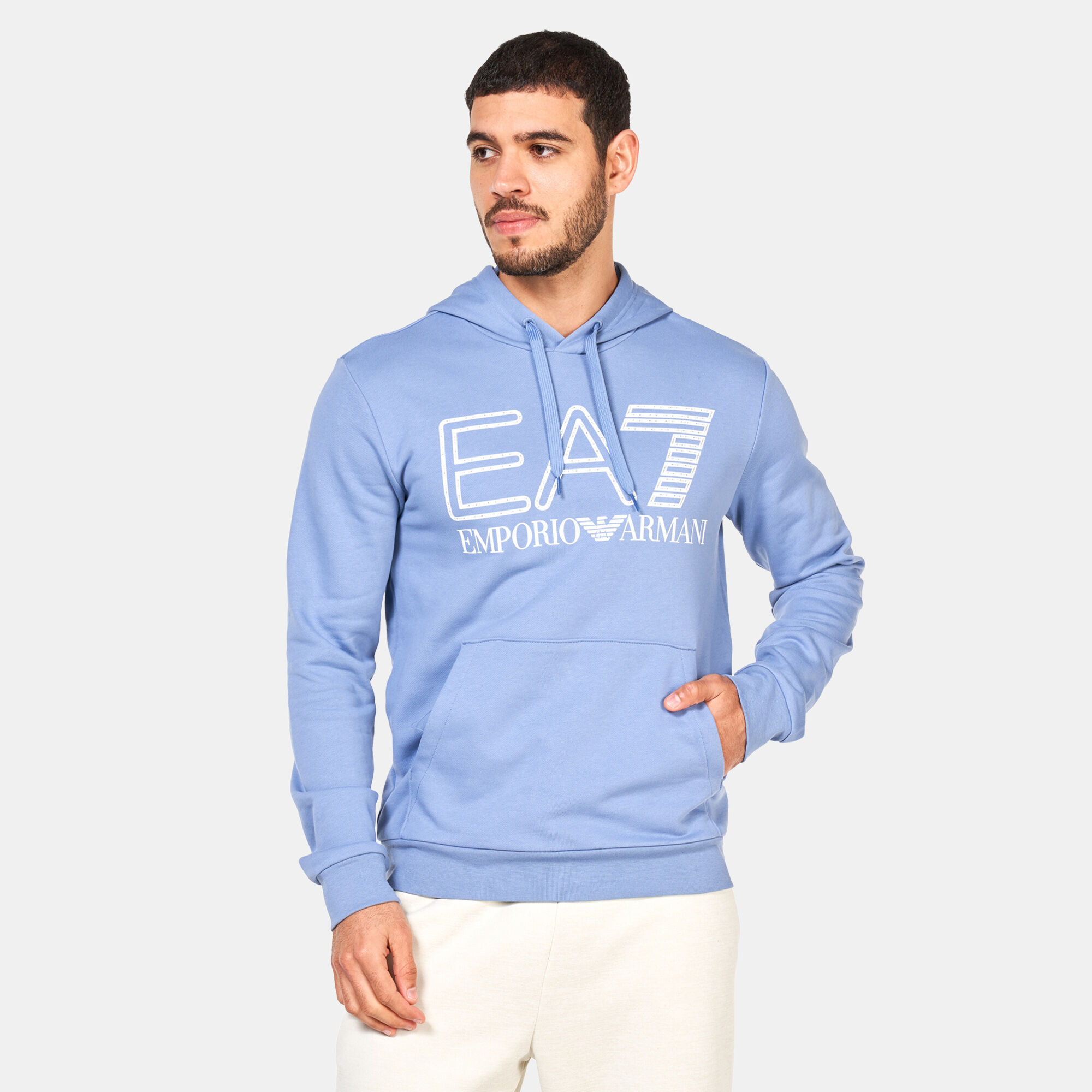 Armani blue hoodie new arrivals
