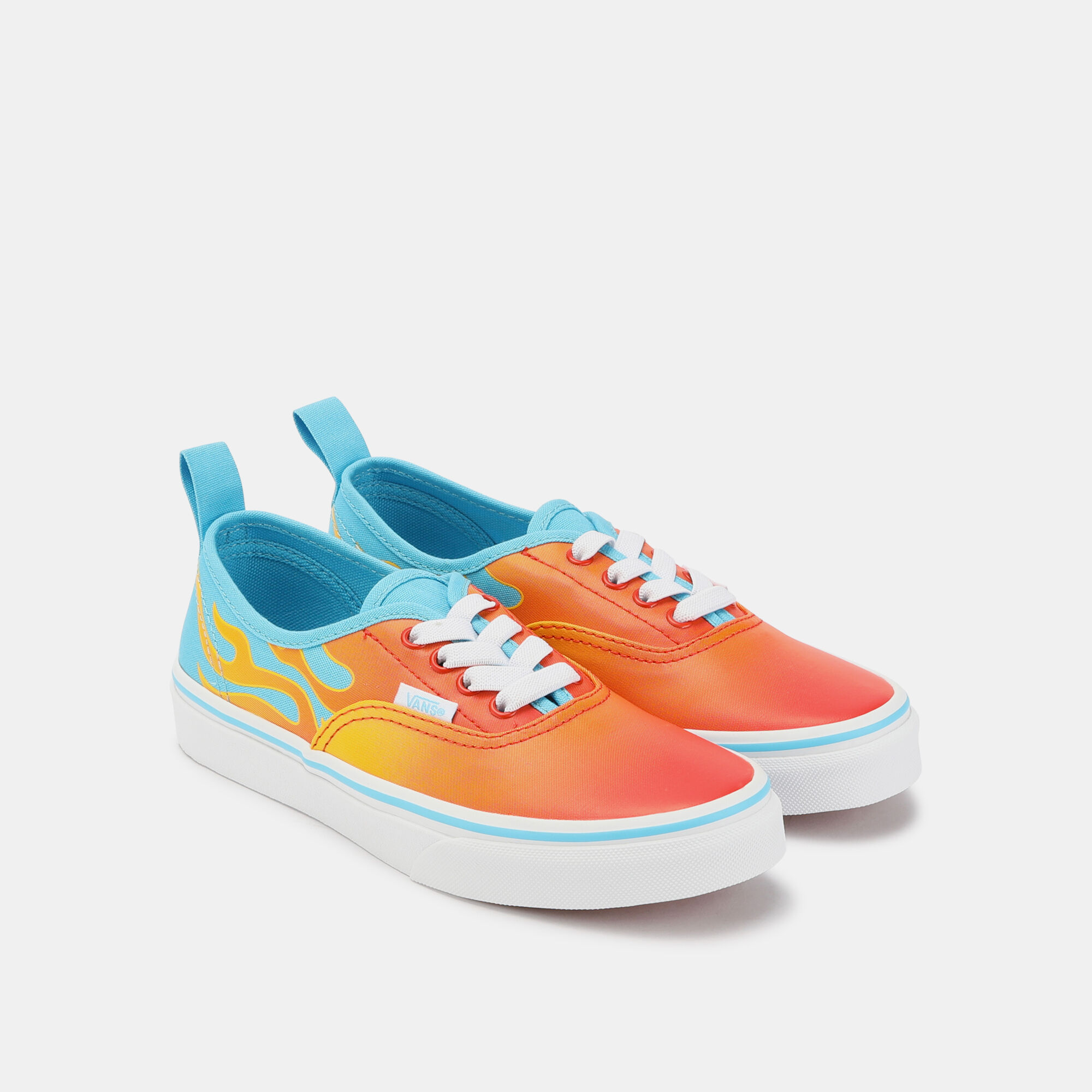 Kids Authentic Elastic Lace Unisex Shoe Orange Vans in Kuwait SSS