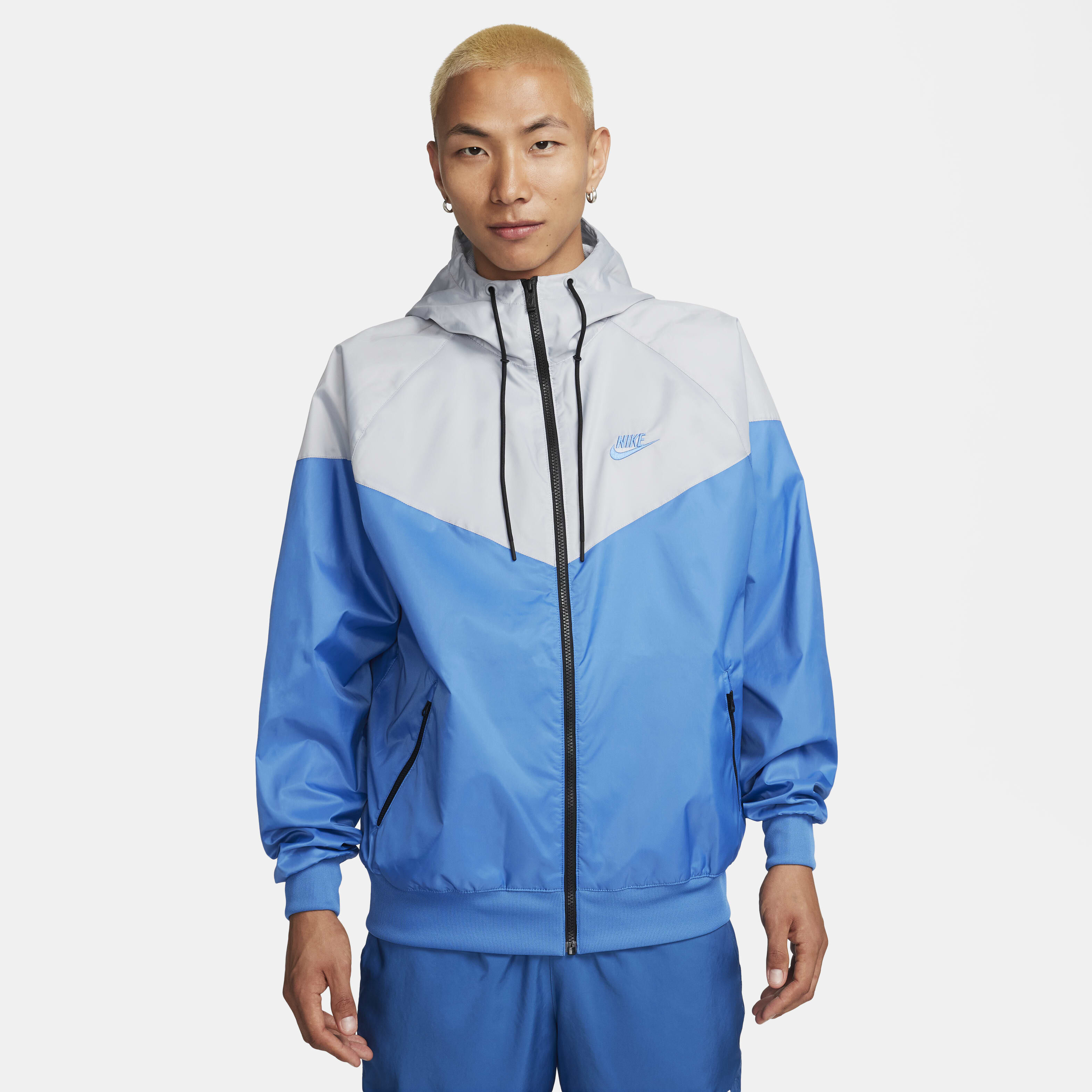 Men s Sportswear Windrunner Hooded Jacket Blue Nike in Kuwait SSS