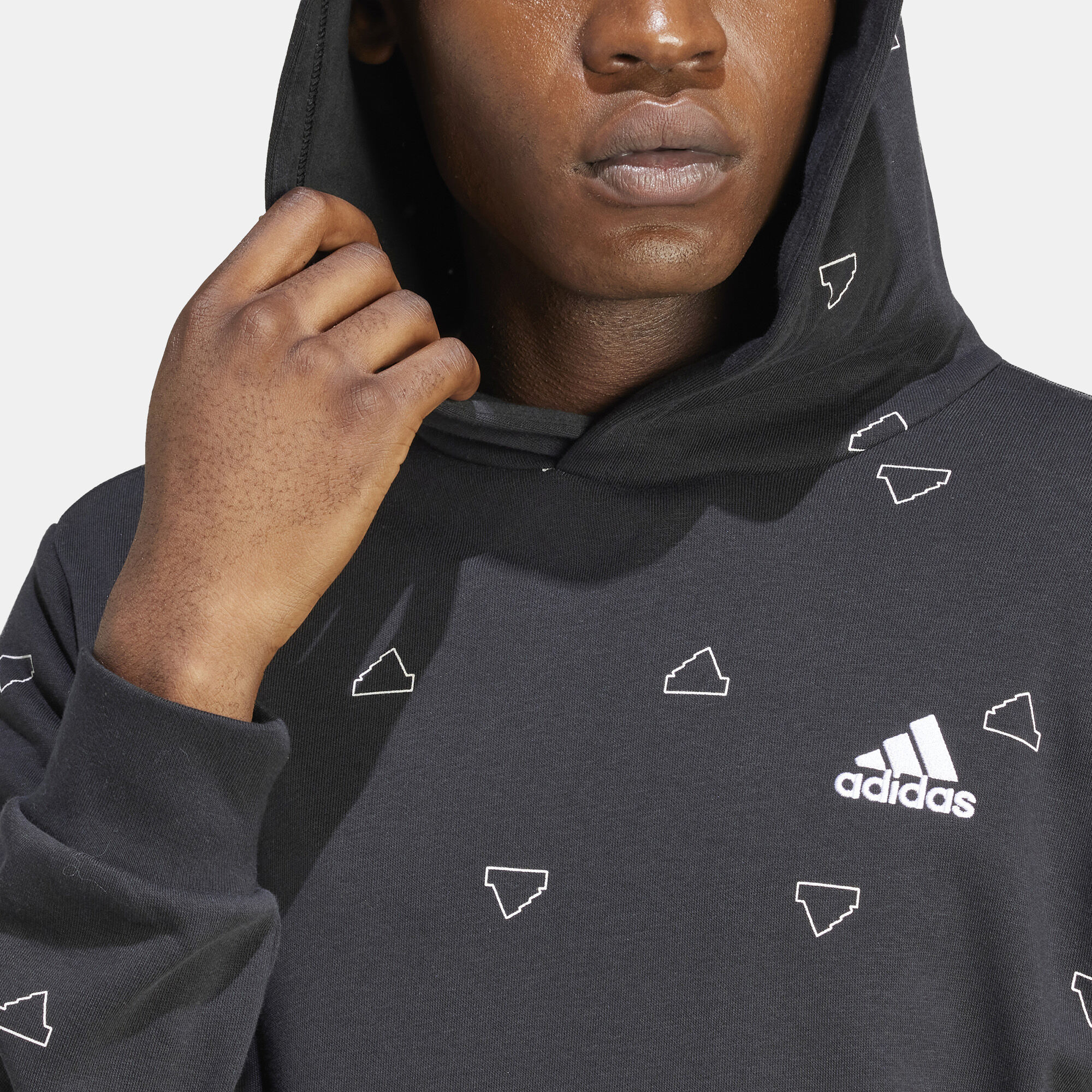 Buy adidas Men s Seasonal Essentials Monogram Graphic Hoodie Black in Kuwait SSS