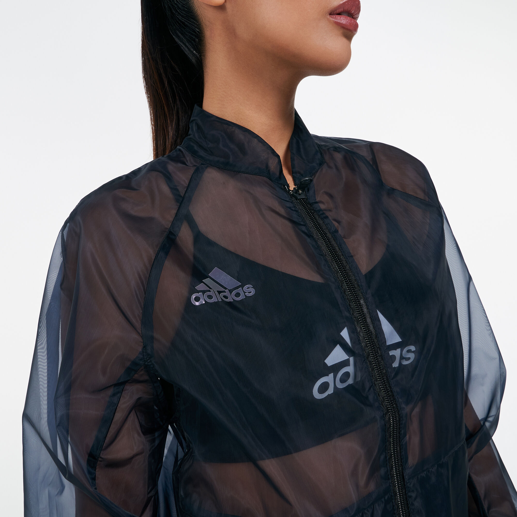 Buy adidas Women s Transparent VRCT Jacket Black in Kuwait SSS