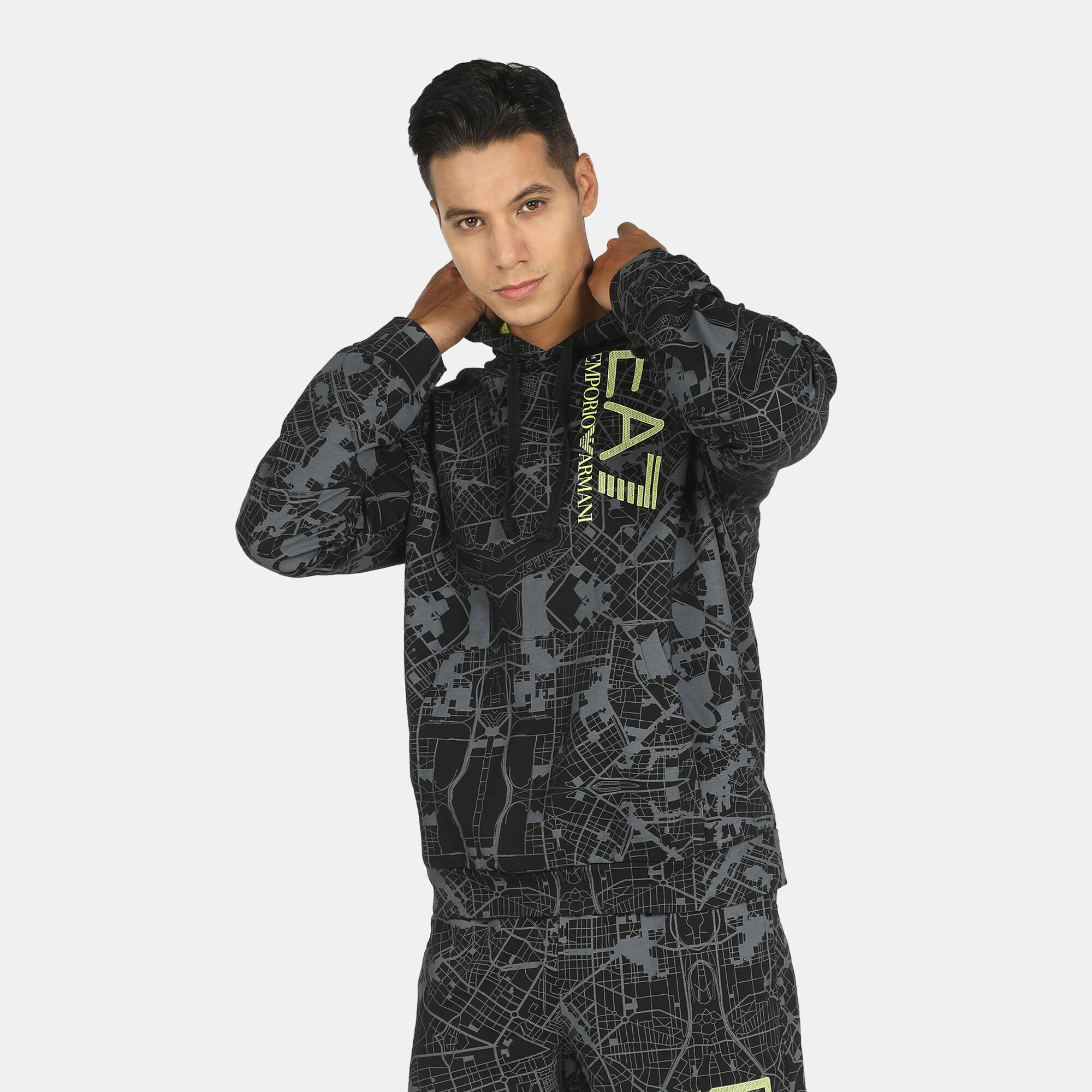 Emporio armani all over print sweatshirt shop