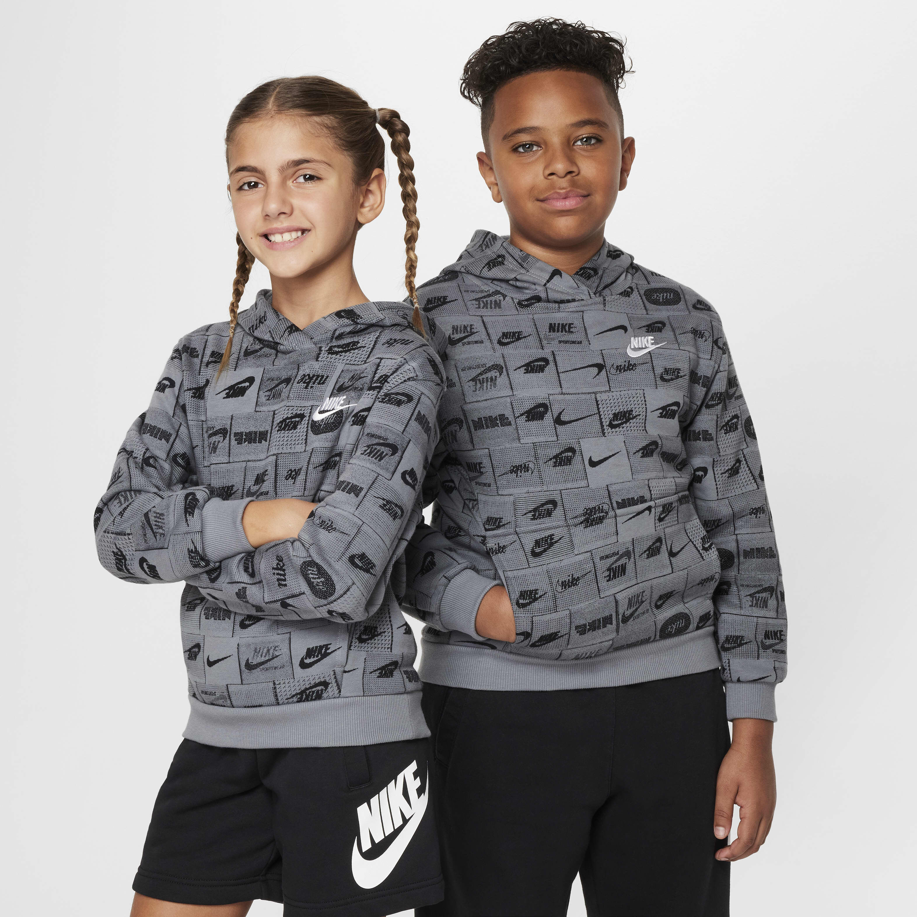 Grey nike jumper kids clearance