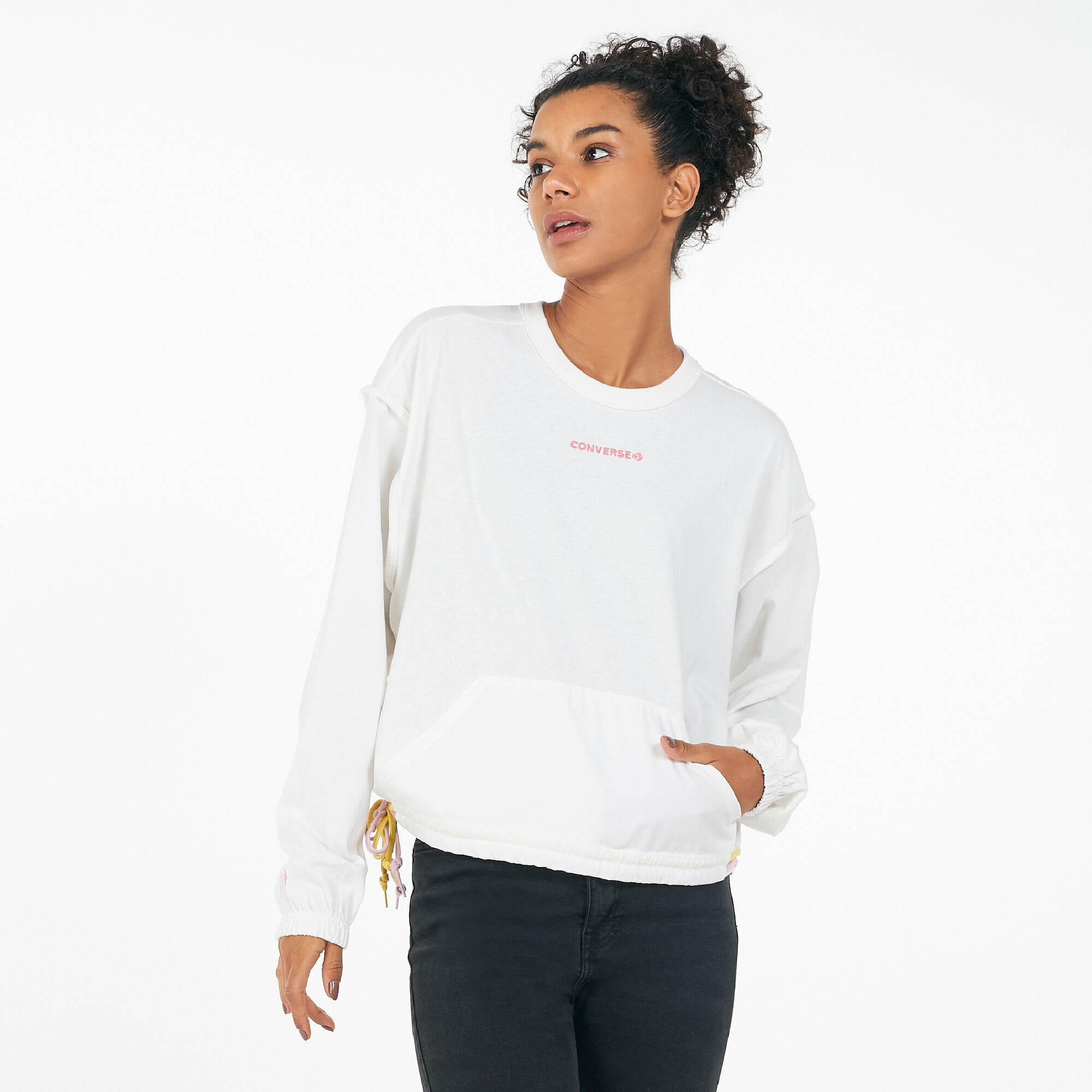 Women s Jersey Sweatshirt White Converse in Kuwait SSS