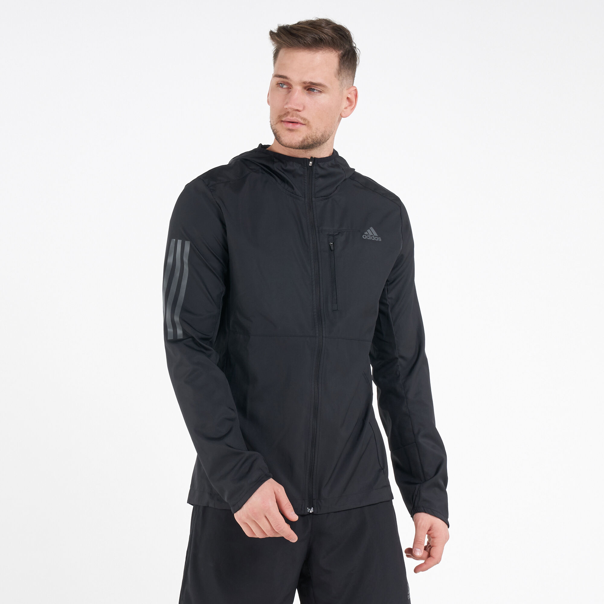 Men s Own The Run Hooded Wind Jacket