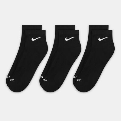Nike Everyday Plus Cushioned Training Ankle Socks (3 Pairs) Black