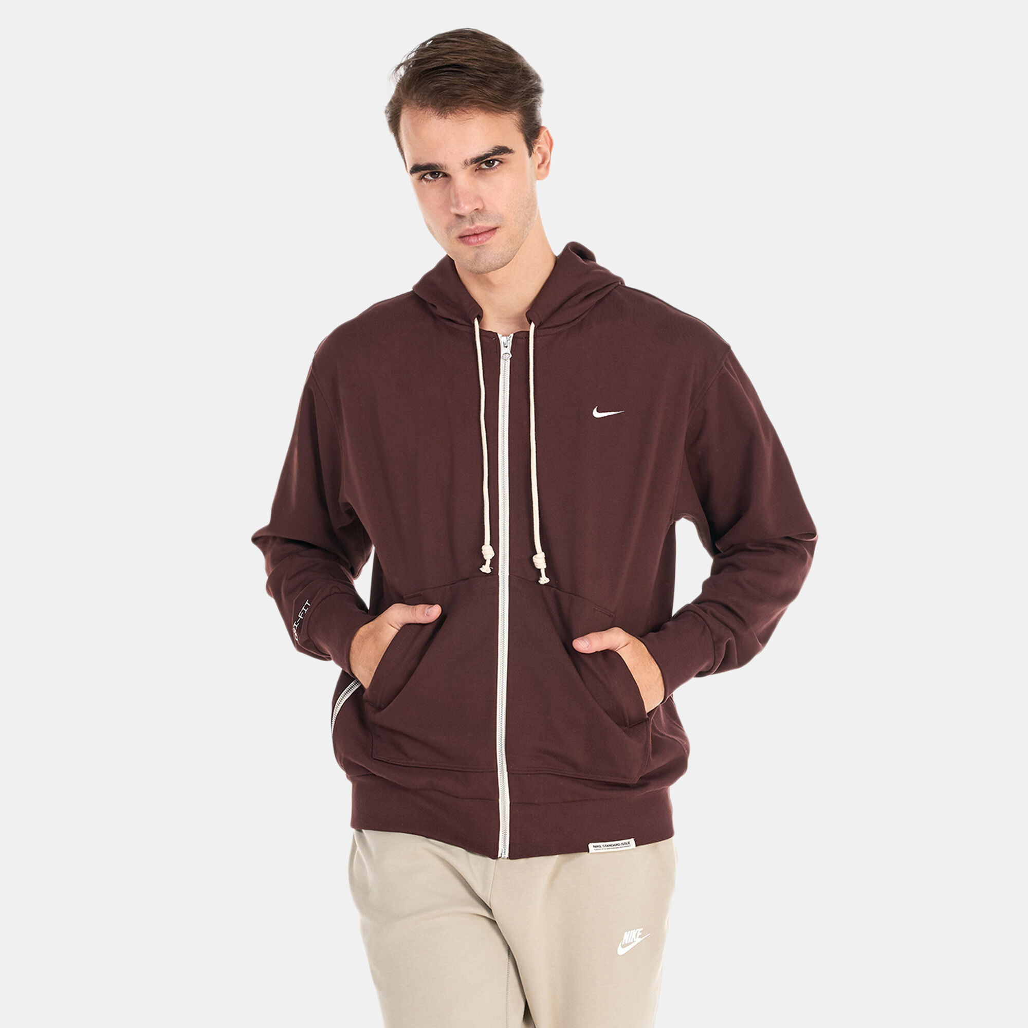 Buy Nike Men s Standard Issue Dri FIT Full Zip Basketball Hoodie