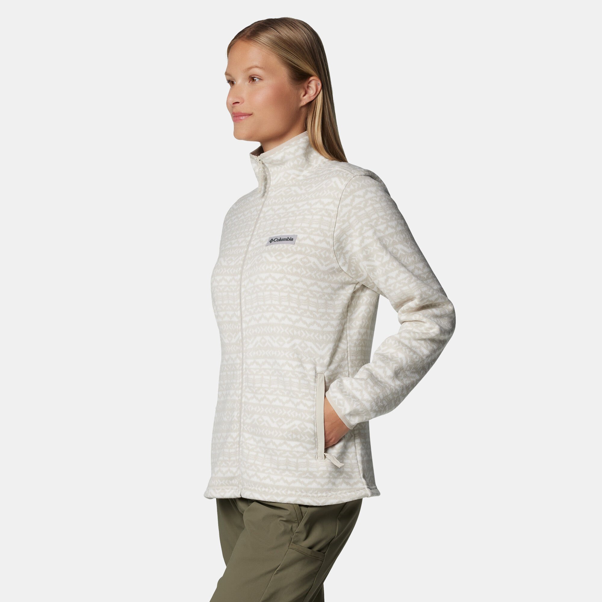 Women s Sweater Weather Printed Full Zip Jacket