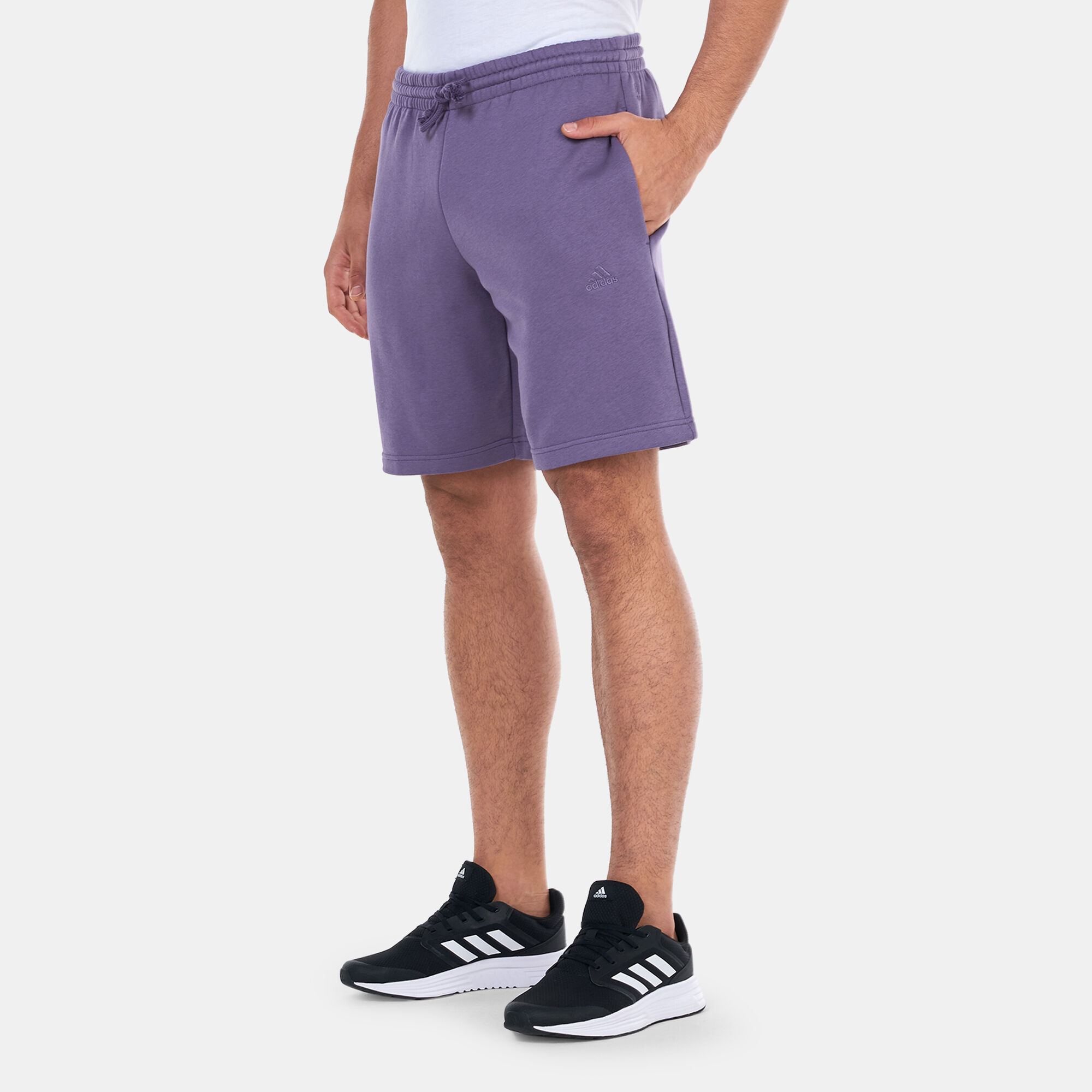 Purple fleece shorts sales