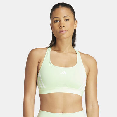 adidas Women's Powerimpact Train Medium-Support Sports Bra Yellow
