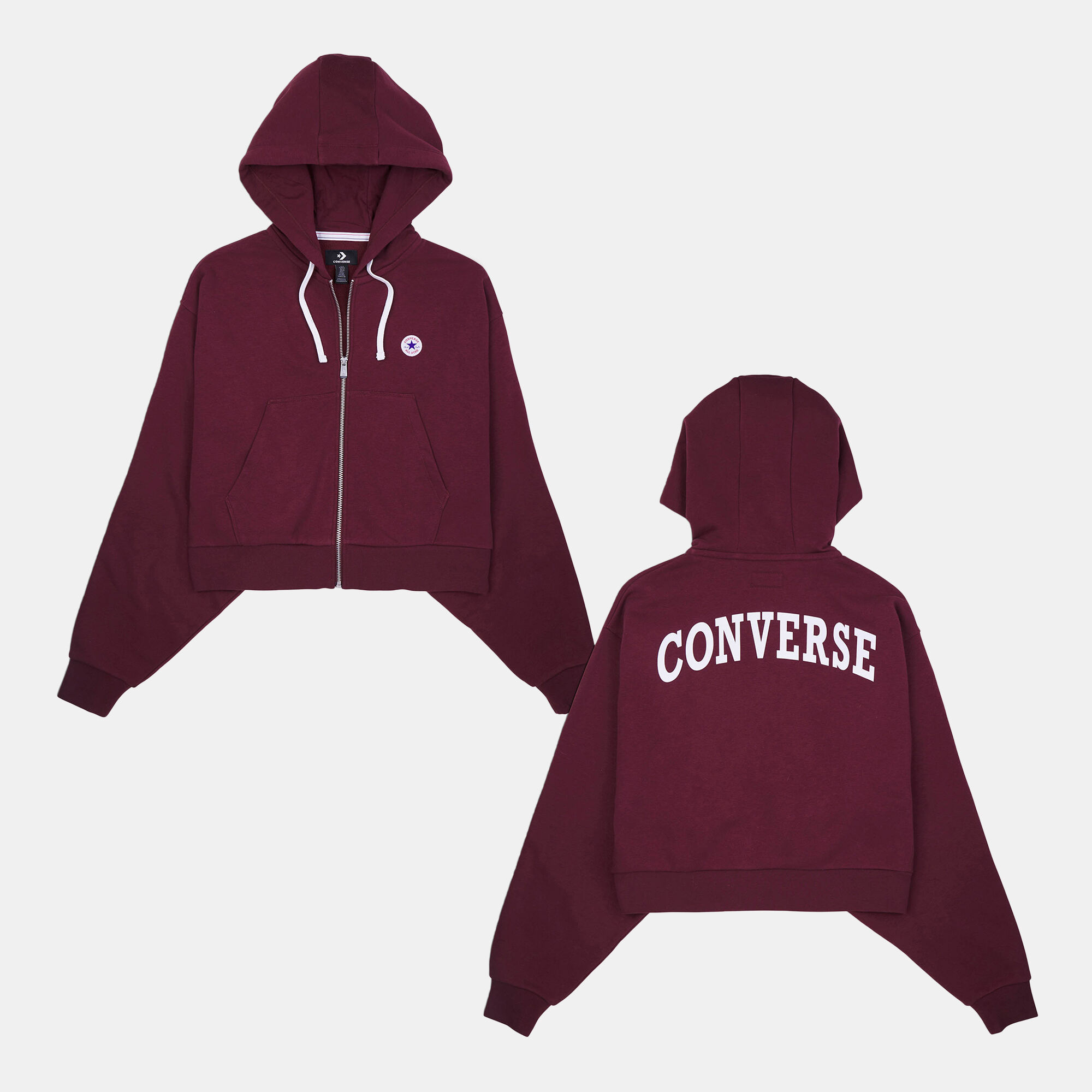 Women s Retro Chuck Taylor Full Zip Hoodie Red Converse in Kuwait SSS