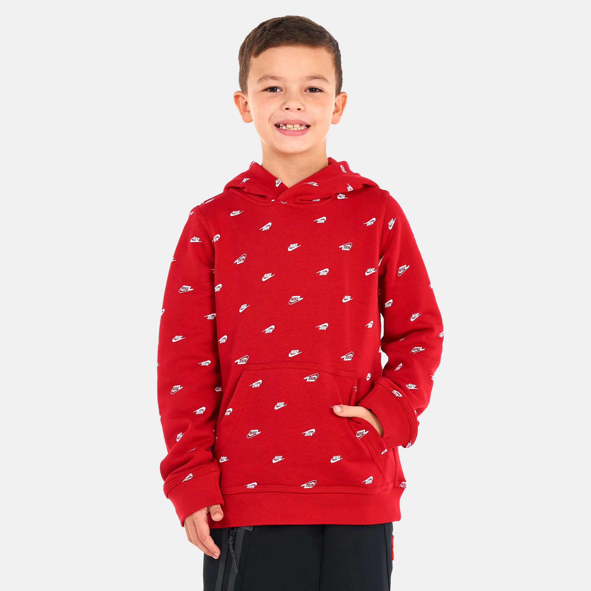 Boys red nike sweatshirt discount