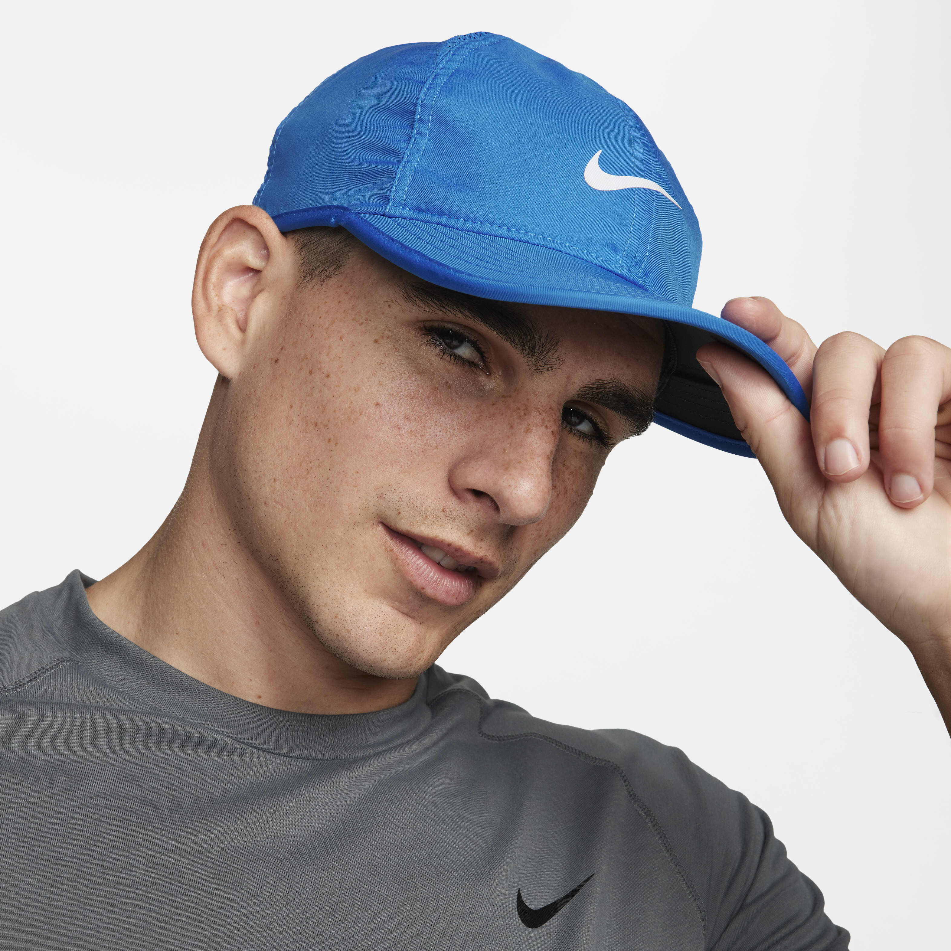 Nike dri fit cap blue discount