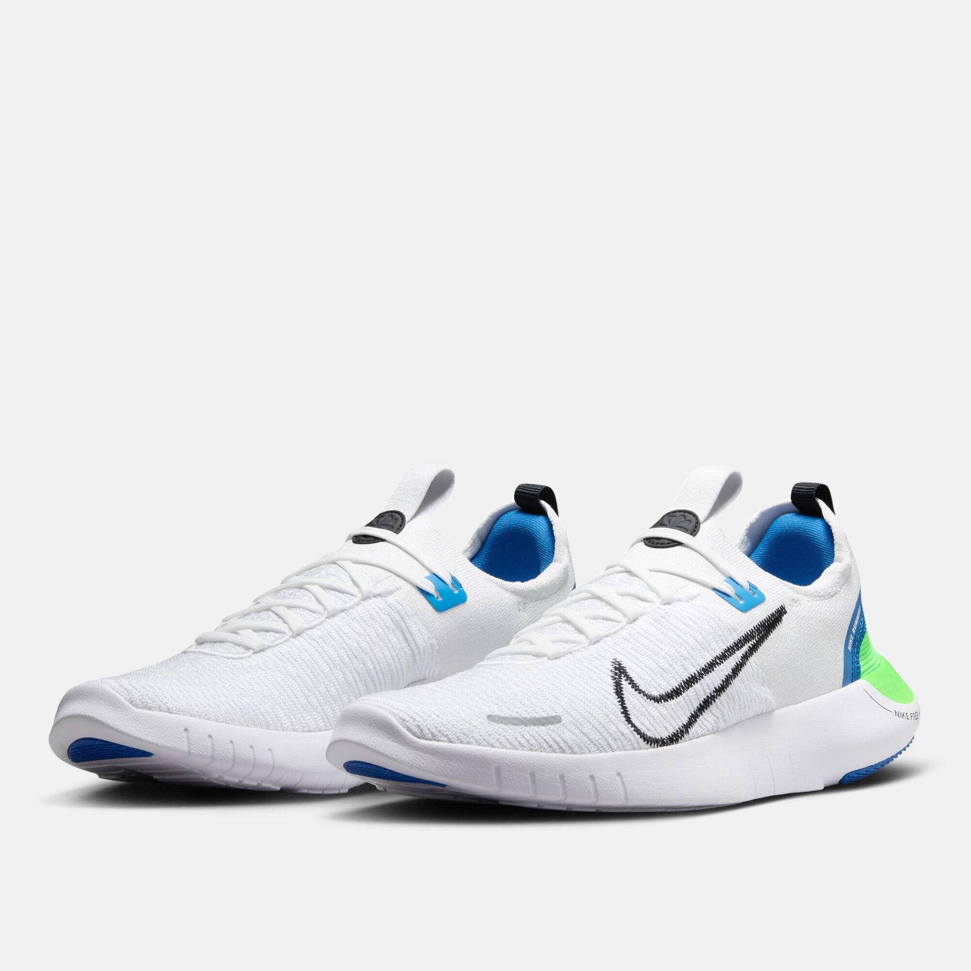 Nike free rn flyknit white clearance