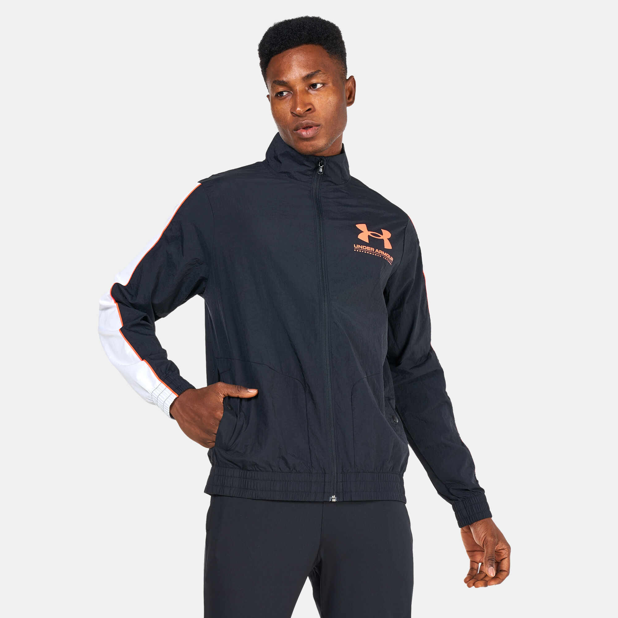 Woven best sale track jacket