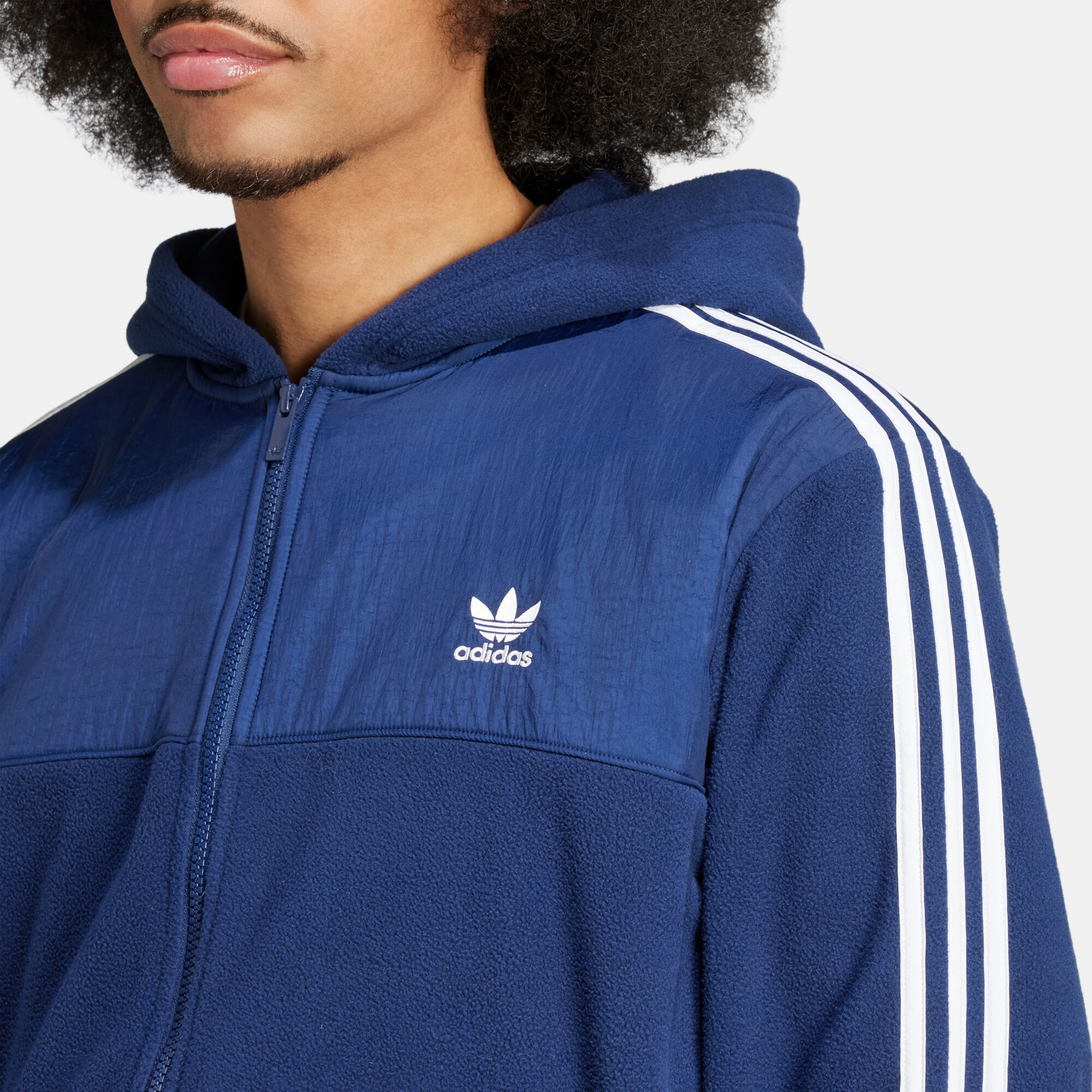 Men s Adicolor 3 Stripes Teddy Fleece Hoodie