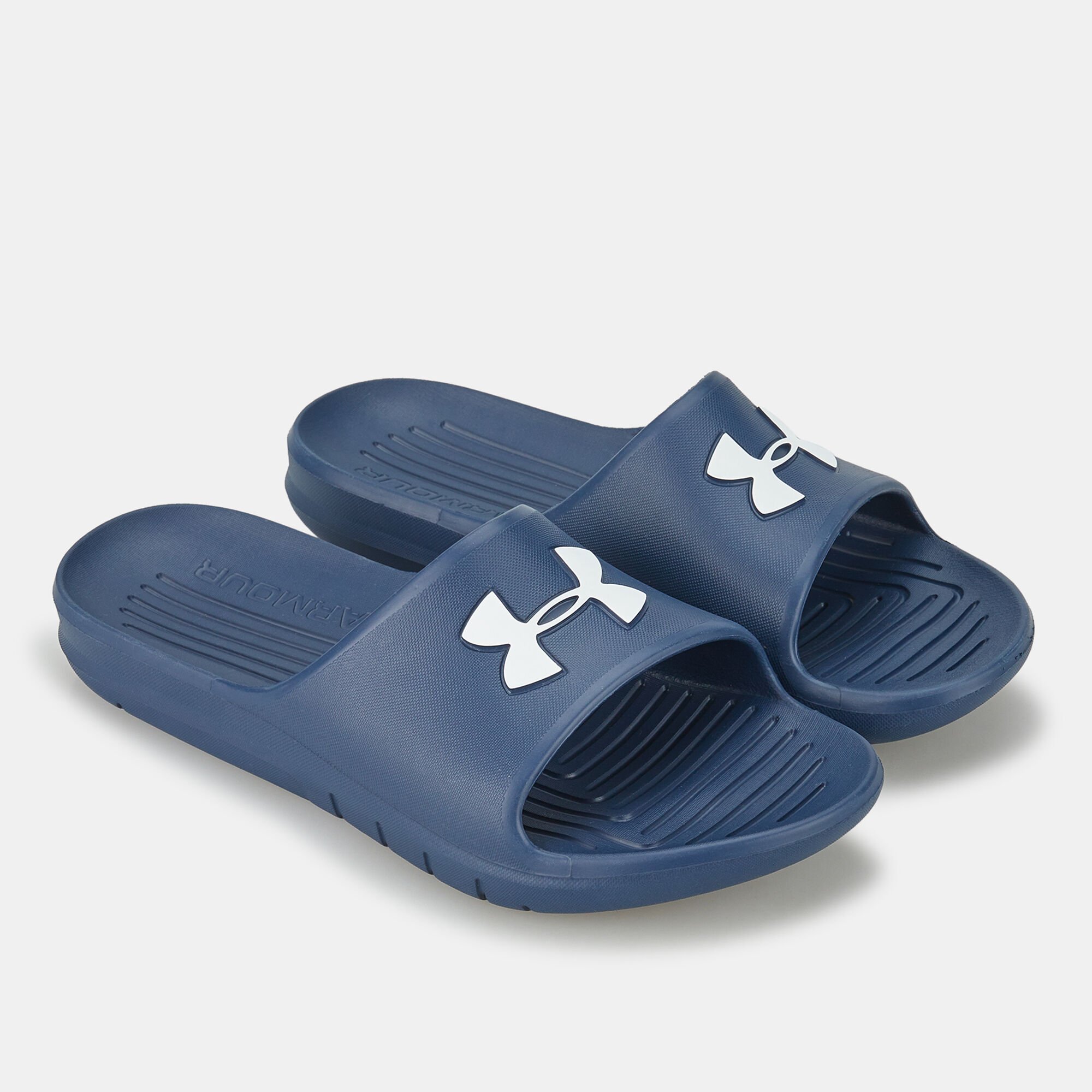Under armour slides blue outlet