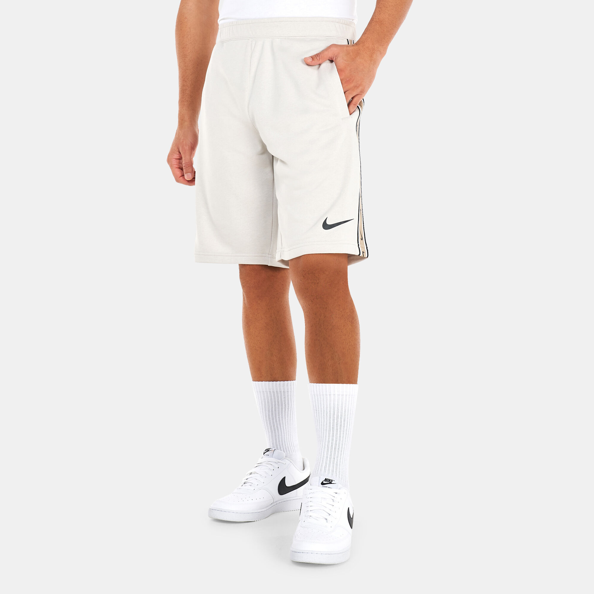 Buy Nike Men s Sportswear Repeat Fleece Shorts White in Kuwait SSS