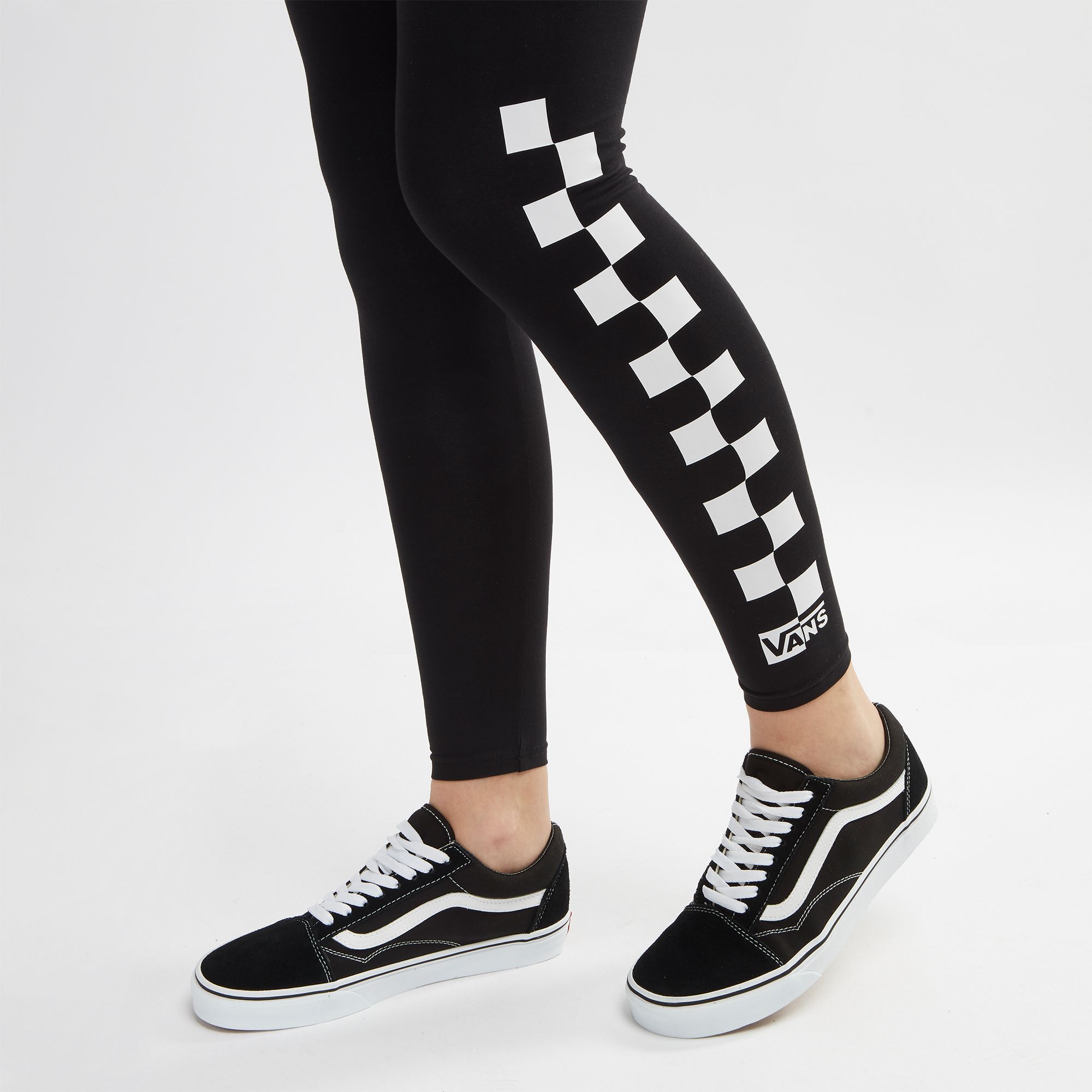 Checkered top leggings vans