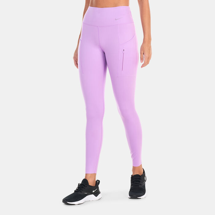 Nike Go Firm-support High-waisted 7/8 Leggings With Pockets in Pink