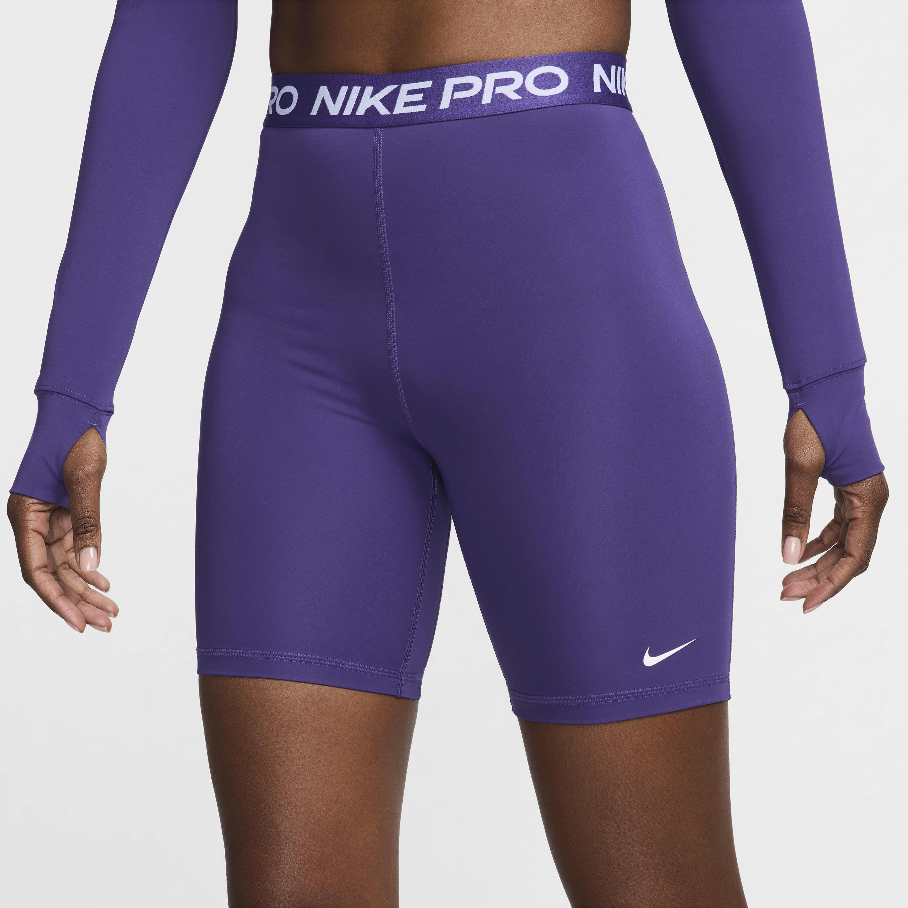 Women s Pro 365 High Waisted Shorts Purple Nike in Kuwait SSS