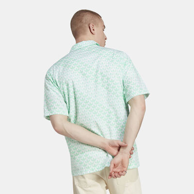 adidas Originals Men's Graphics Monogram Allover Print Shirt Green