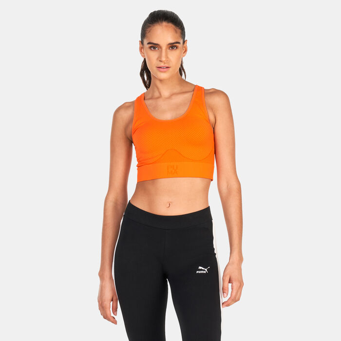 PUMA Women's INFUSE evoKNIT Crop Top Orange image number 0