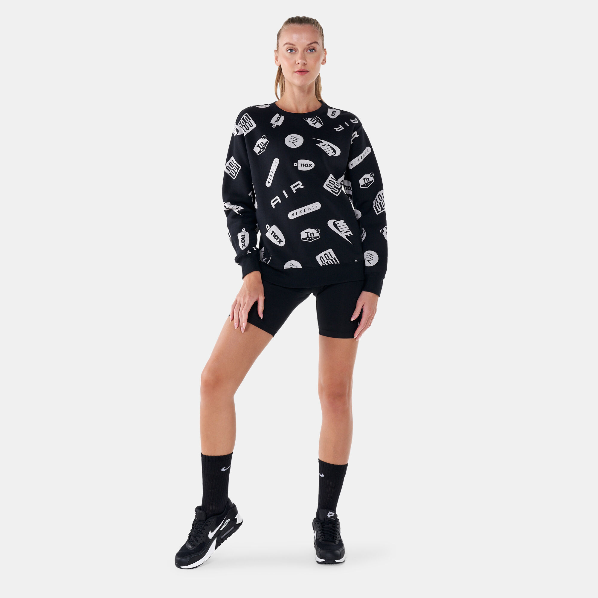 Nike air new arrivals max sweatshirt white