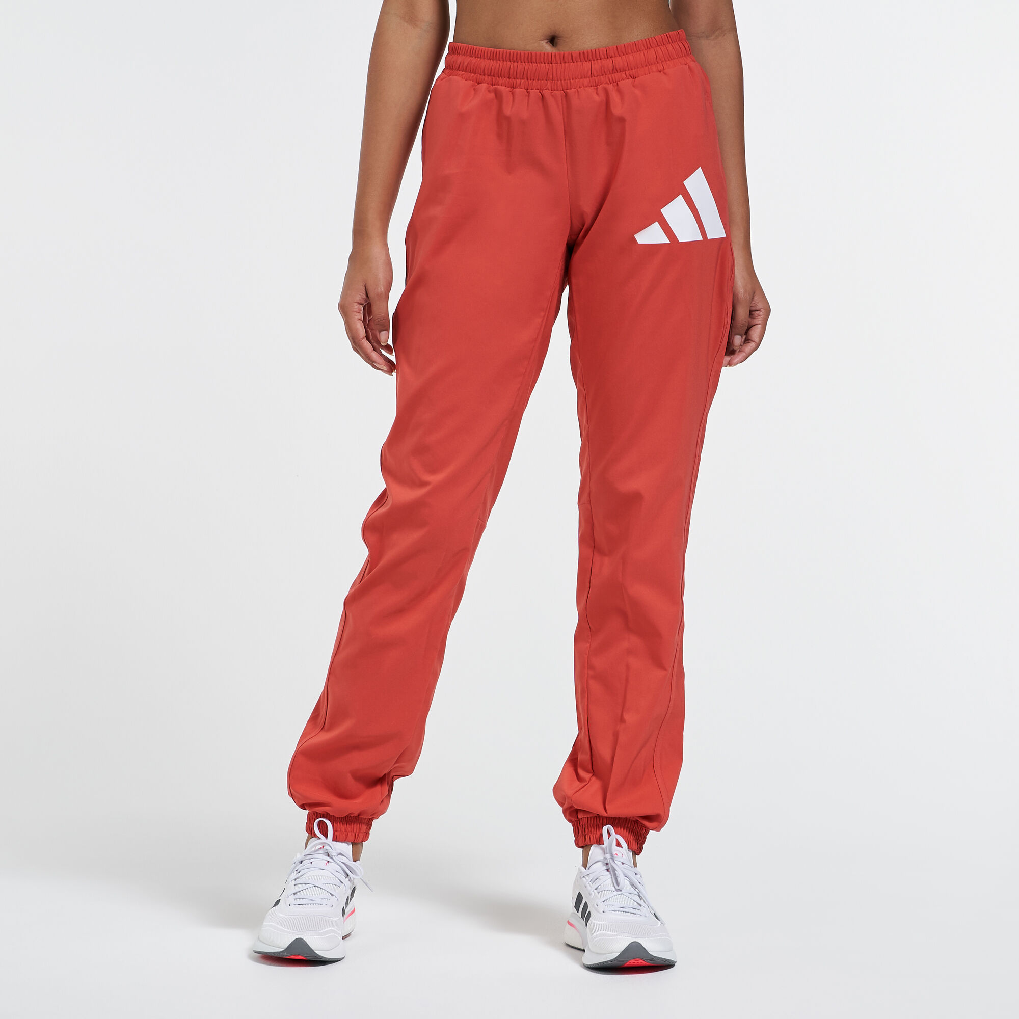Adidas red sweatpants womens hotsell