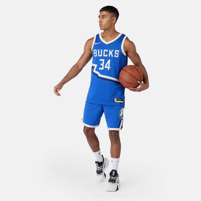 Nike Men's NBA 23/24 Milwaukee Bucks City Edition Swingman Basketball Jersey Blue image number 2