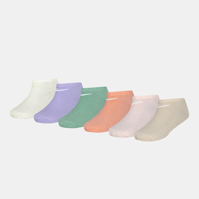 Nike Kids' NHG Metallic Swoosh No-Show Socks (6 Pack) Multi