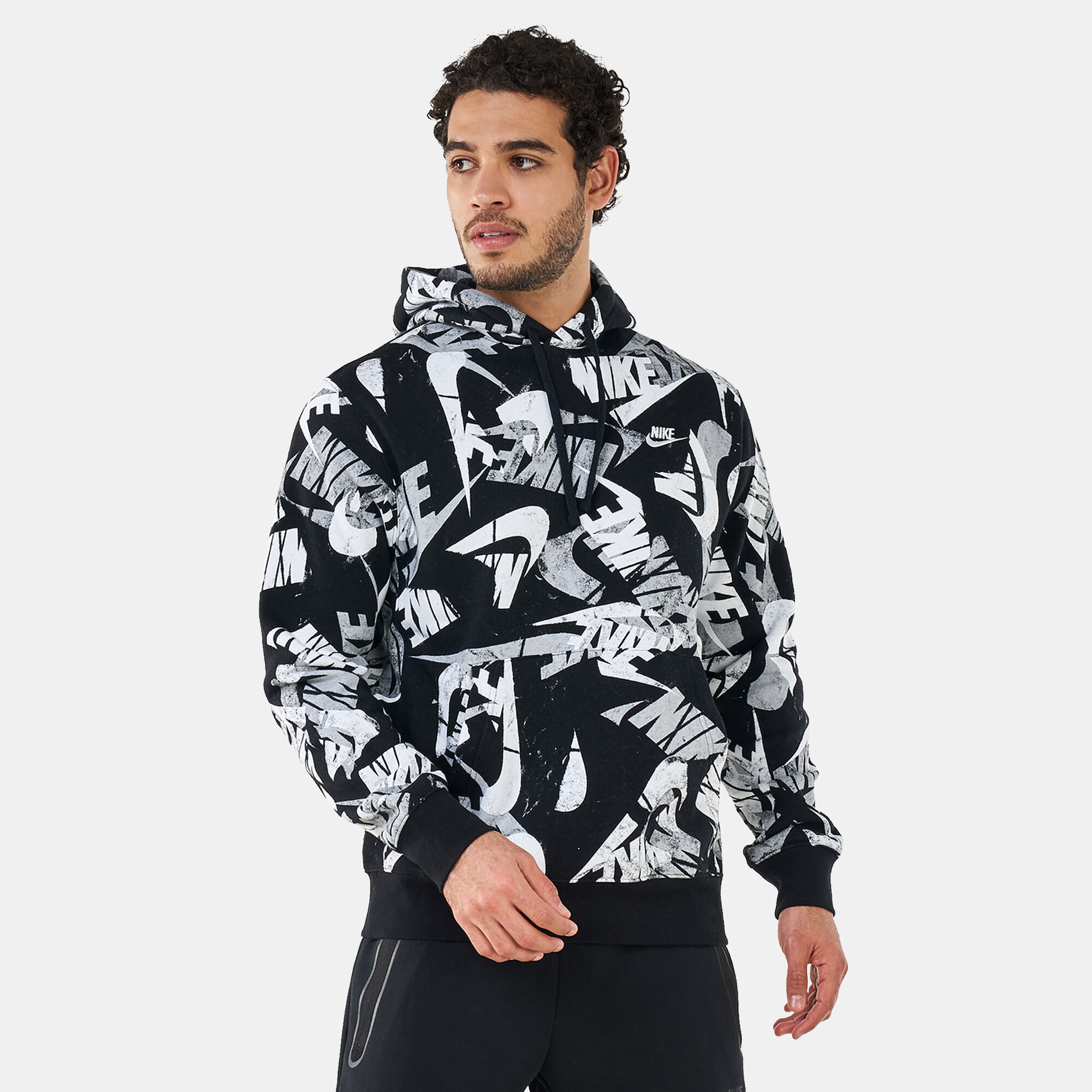 Nike print hoodie hotsell
