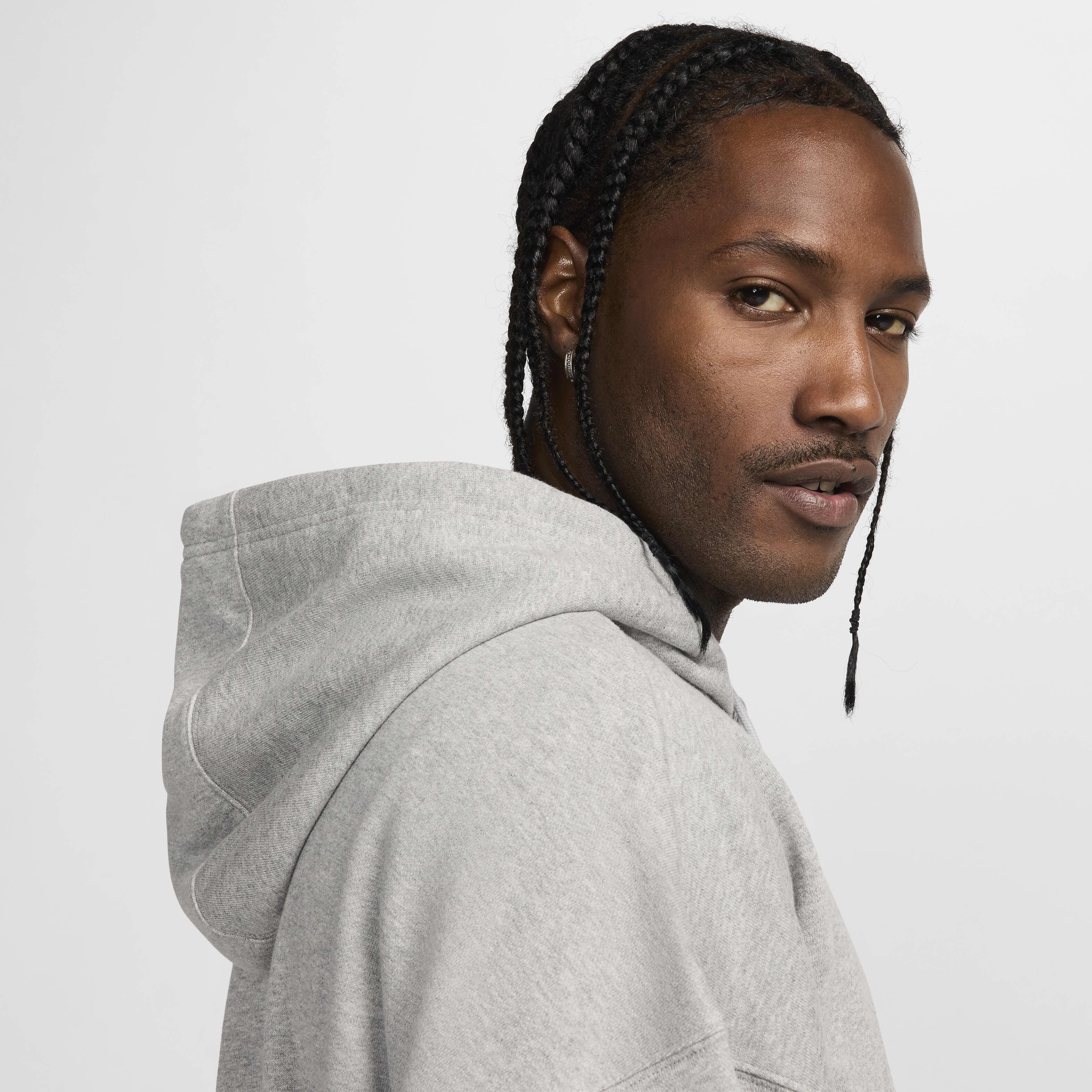 Men s Club Fleece Oversized Hoodie Grey Nike in Kuwait SSS