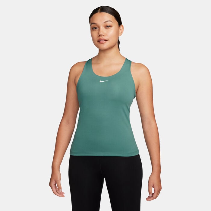 Nike Women's Swoosh Medium-support Padded Sports Bra Tank Green image number 0