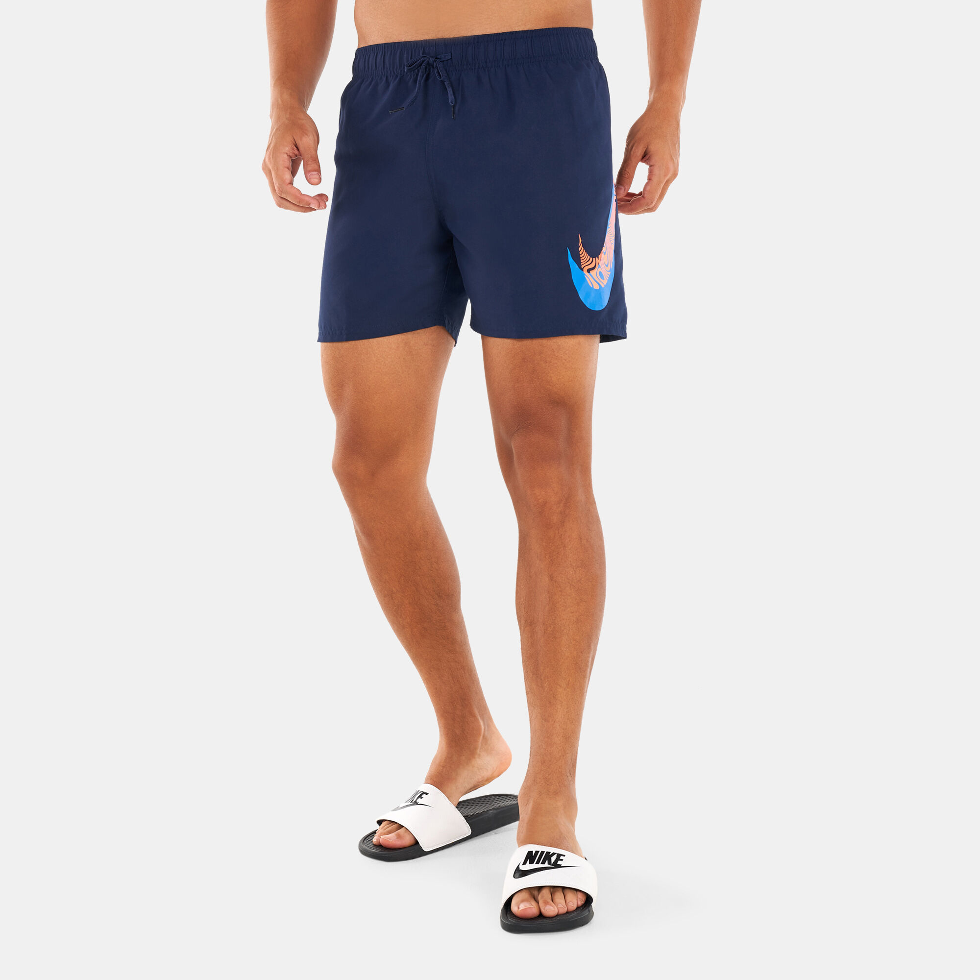 Men s Liquify Swoosh 5 Inch Swimming Shorts Blue Nike Swim in Kuwait SSS