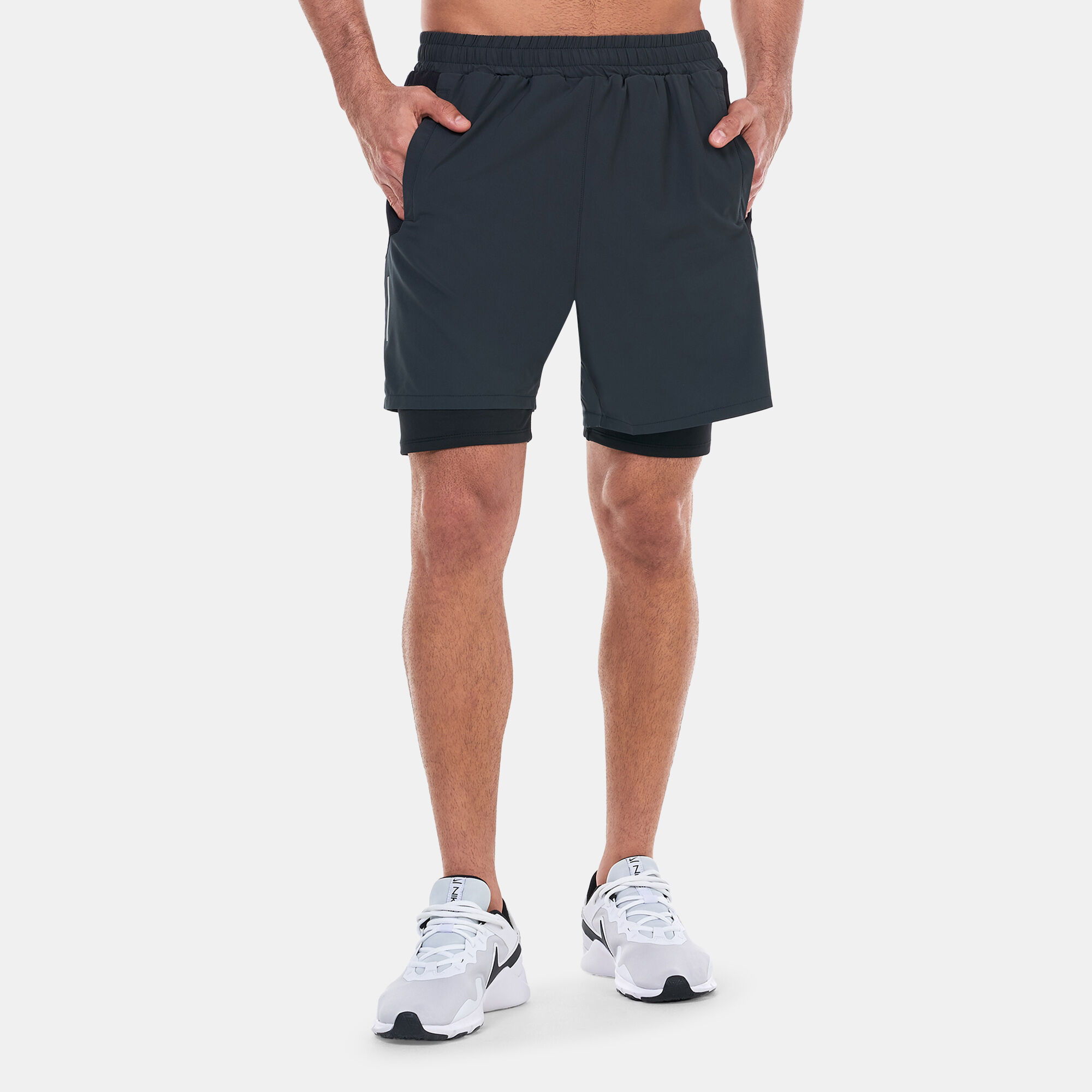Buy Sun and Sand Sports Men's Hybrid 2.0 Training Shorts Grey in Kuwait -SSS