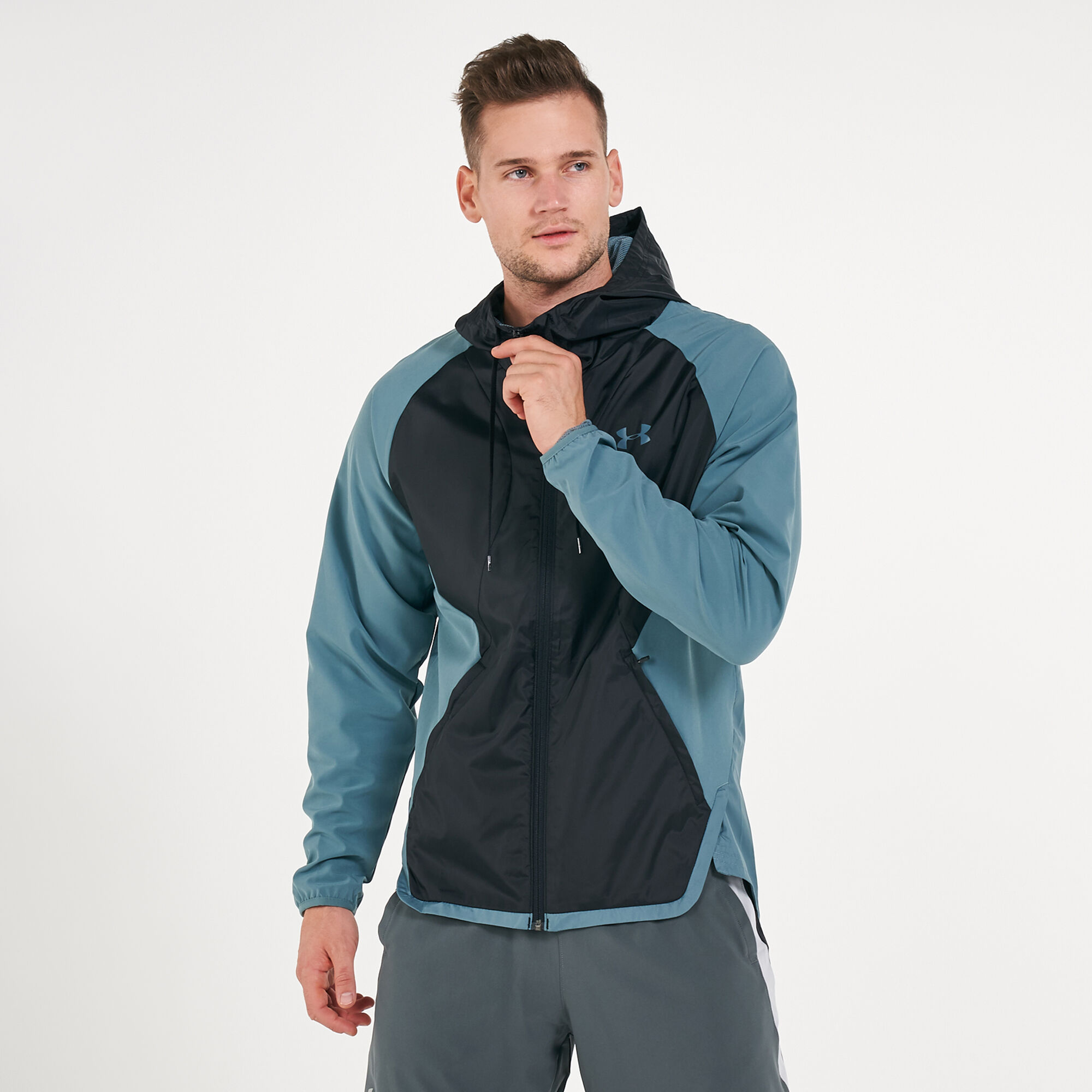 Under armour stretch woven jacket sales