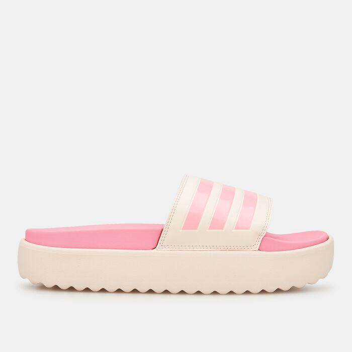adidas Women's Adilette Platform Slides Pink image number 1