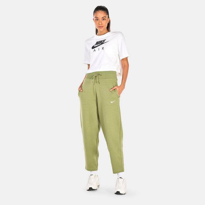 Nike Women's Sportswear Phoenix Fleece High-Waisted Pants Green image number 2