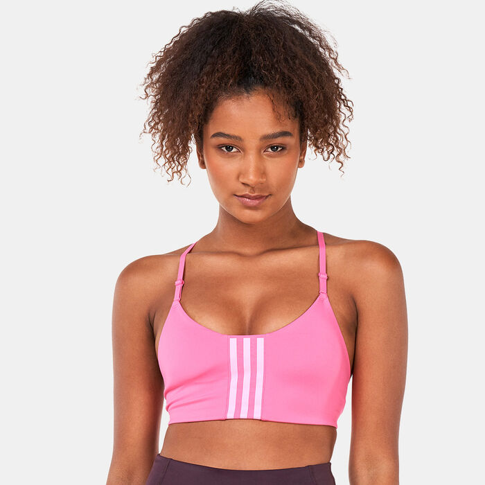 adidas Women's Aeroimpact Training Light Support Sports Bra Pink image number 0