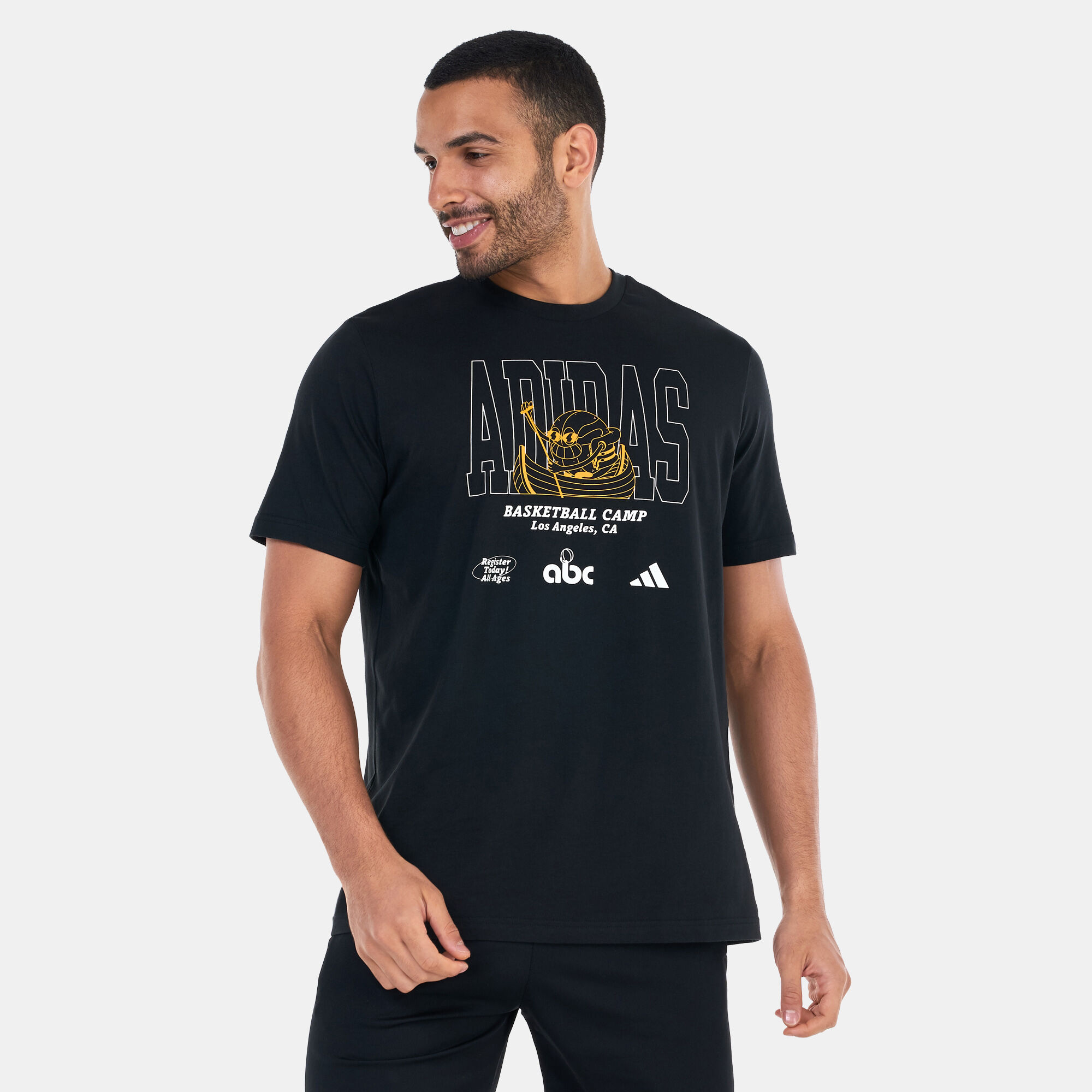 Buy adidas Men s Summer Camp Story Basketball T Shirt Black in