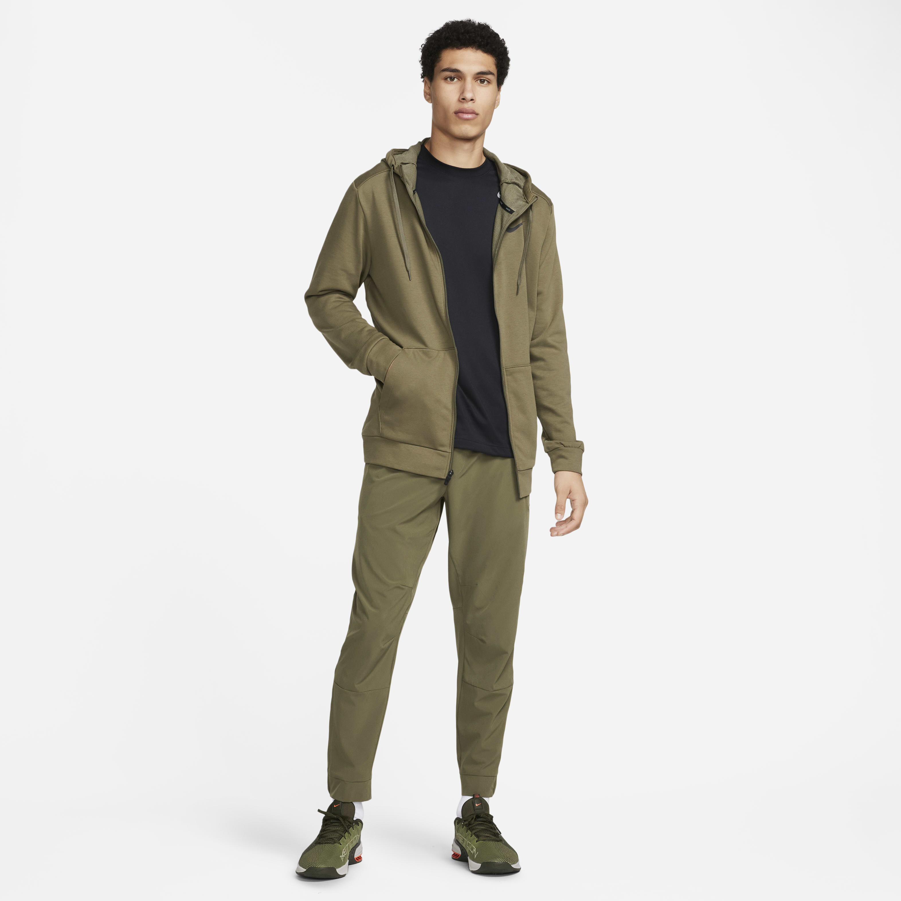 Men s Dry Dri FIT Fitness Full Zip Hoodie Green Nike in Kuwait SSS